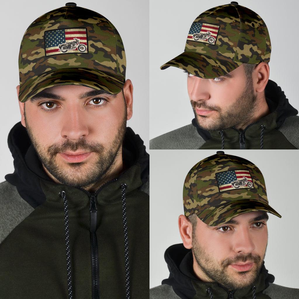 Motorcycle Classic Cap, Gift for Motorcycle Lovers, Motorcycle Riders Trucker Hats Custom Hats Gifts For Men & Women