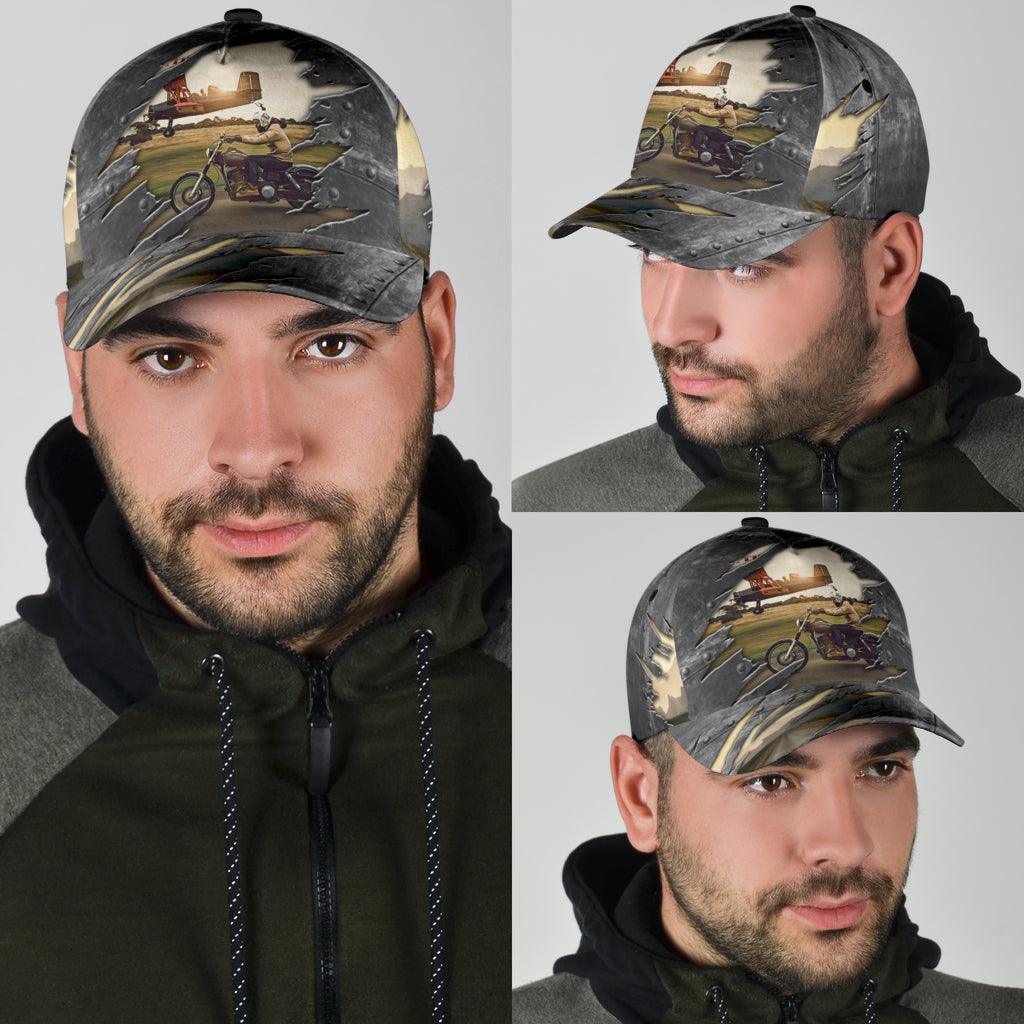 Motorcycle Classic Cap, Gift for Motorcycle Lovers, Motorcycle Riders Trucker Hats Custom Hats Gifts For Men & Women