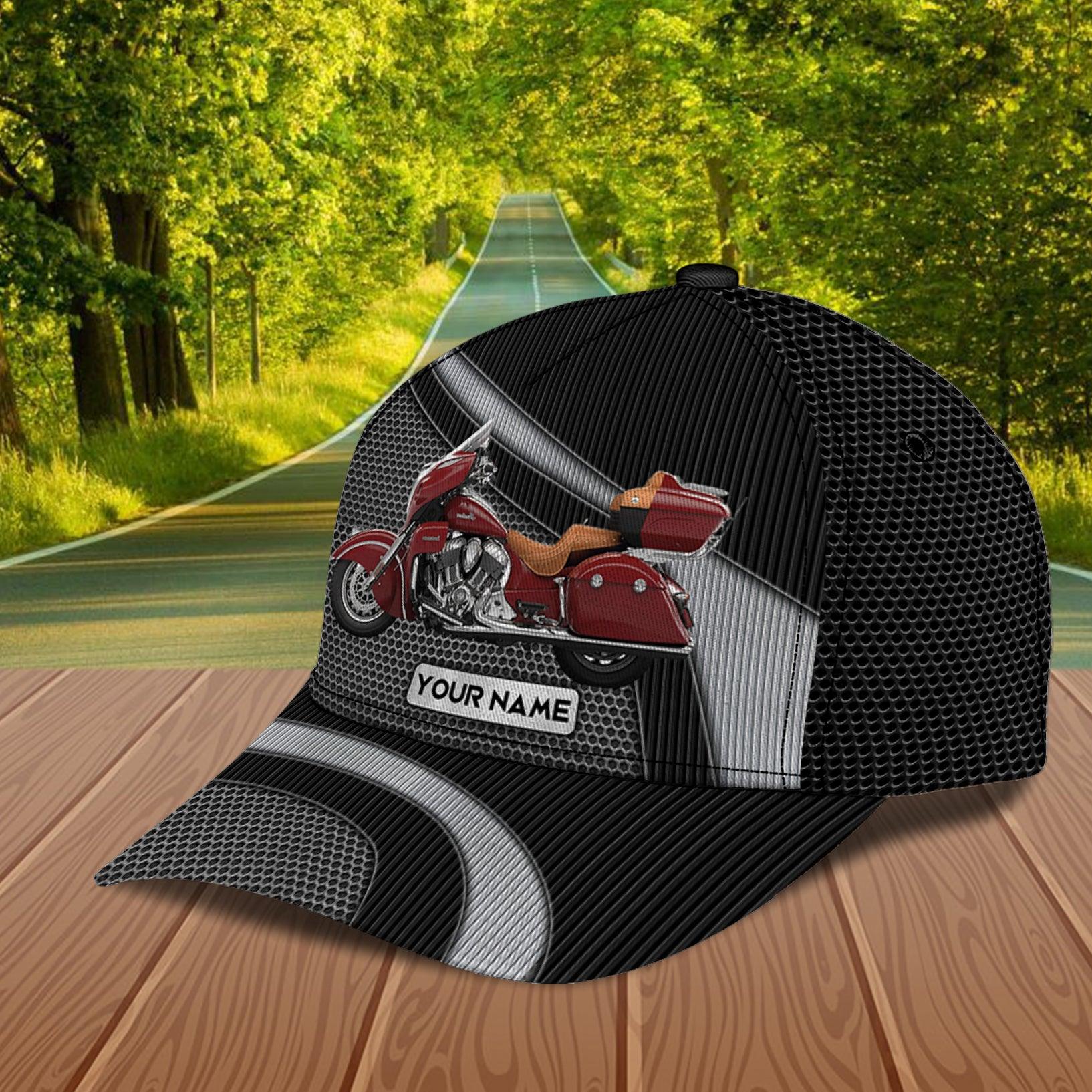Motorcycle Cool Black Personalized Cap, Personalized Gift for Motorcycle Lovers, Motorcycle Riders Trucker Hats Custom Hats Gifts For Men & Women