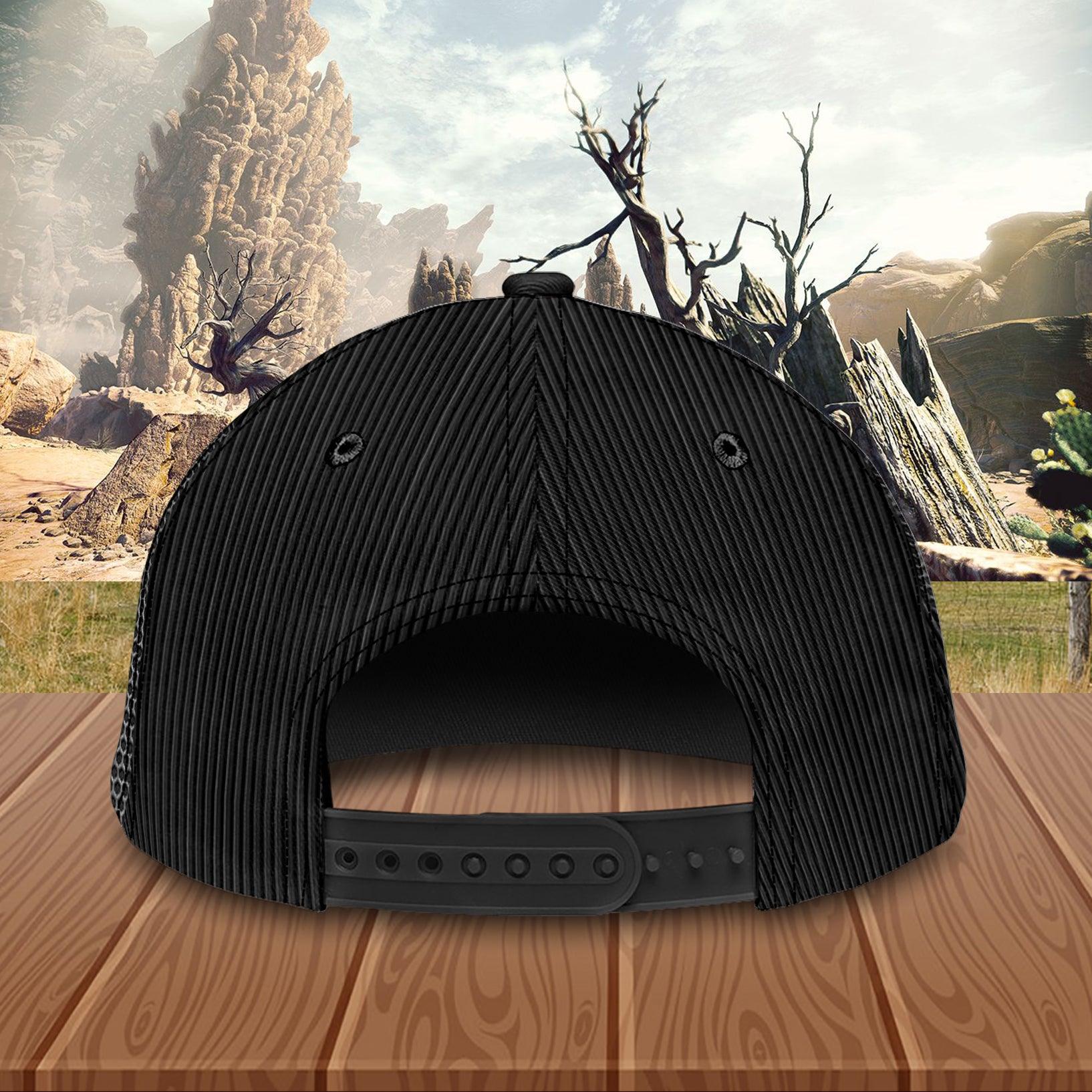 Motorcycle Cool Black Personalized Cap, Personalized Gift for Motorcycle Lovers, Motorcycle Riders Trucker Hats Custom Hats Gifts For Men & Women