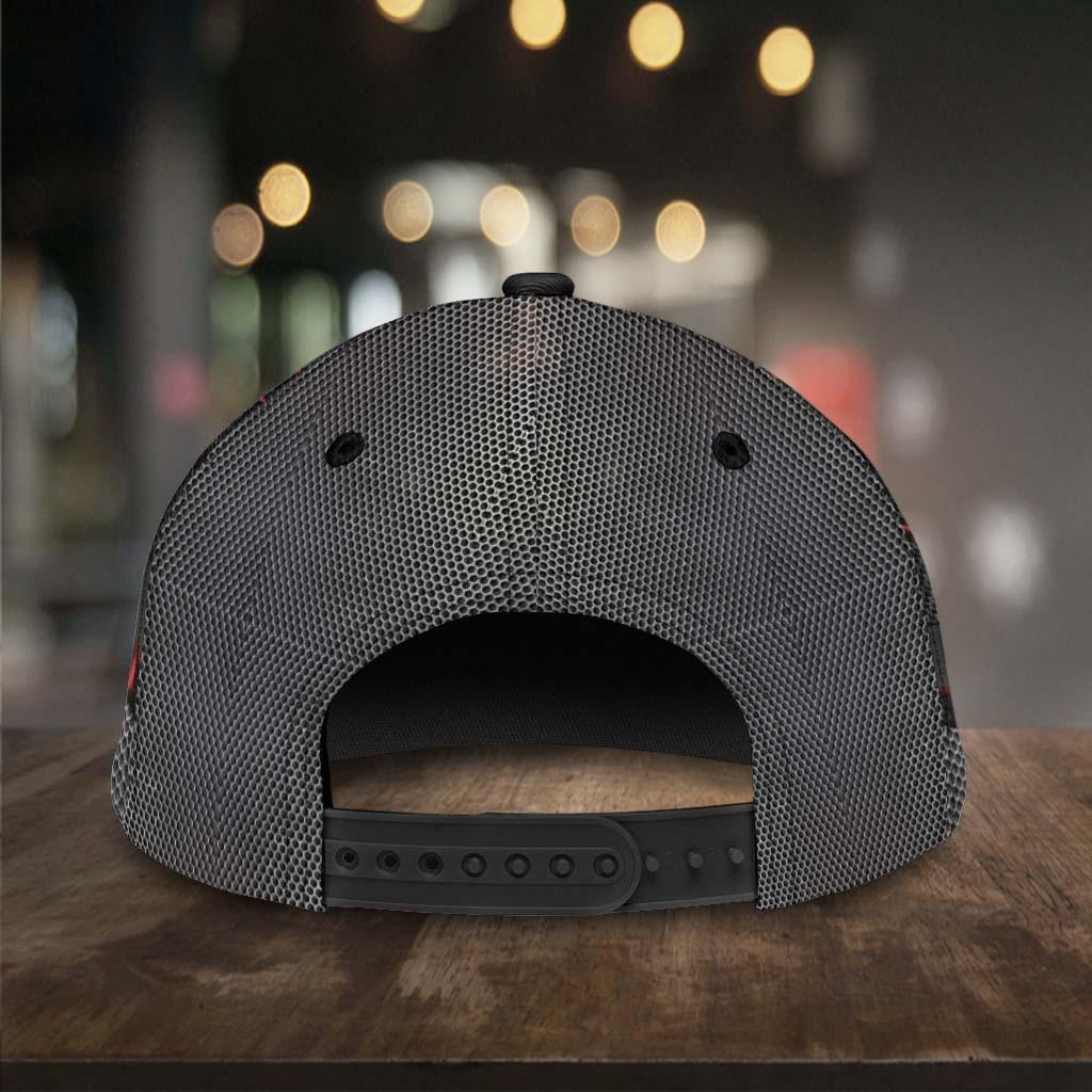 Motorcycle Hexagon Patterned Personalized Classic Cap, Personalized Gift for Motorcycle Lovers, Motorcycle Riders Trucker Hats Custom Hats Gifts For Men & Women