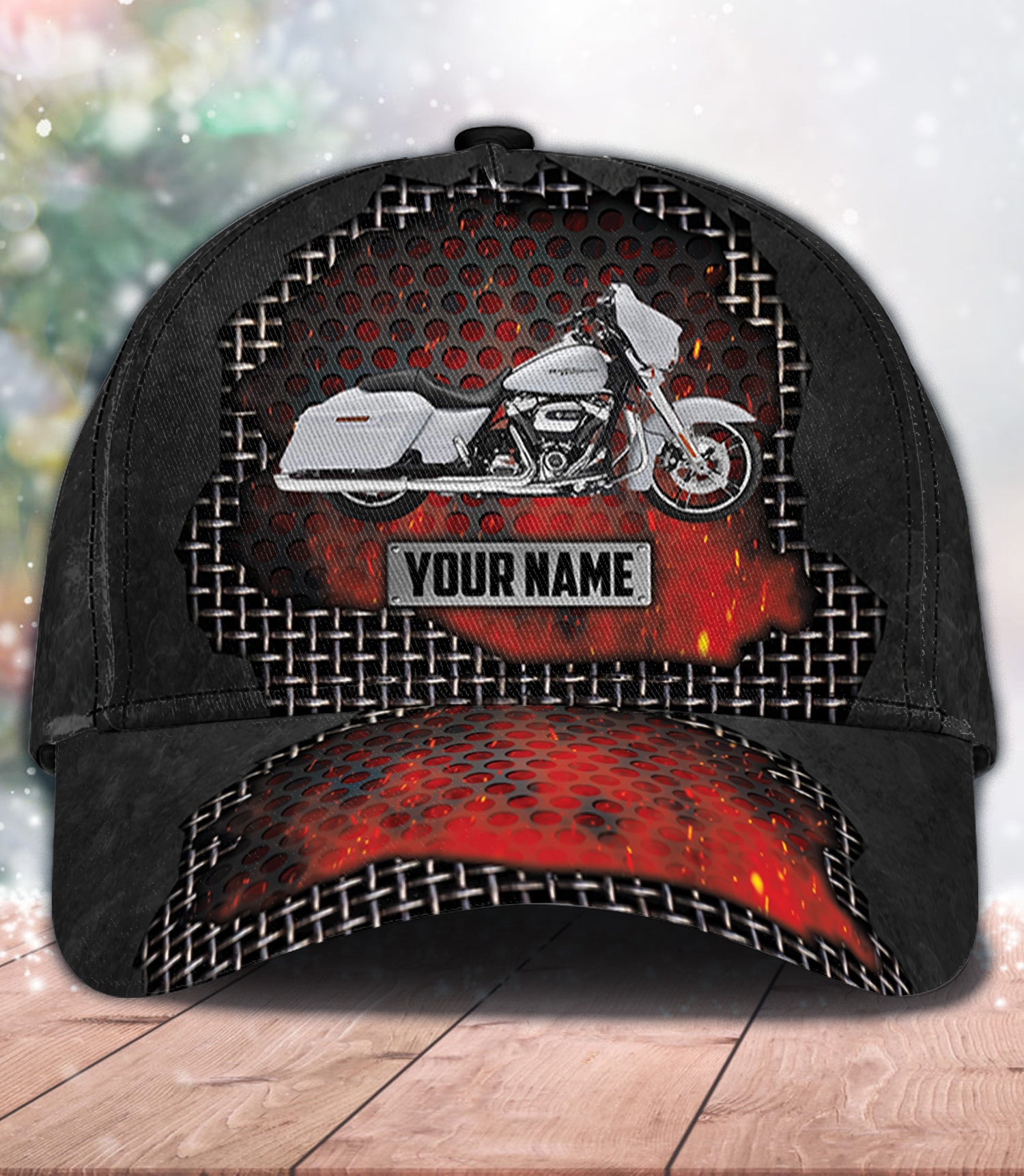Motorcycle Personalized Classic Cap, Gift for Motorcycle Lovers, Motorcycle Riders Trucker Hats Custom Hats Gifts For Men & Women