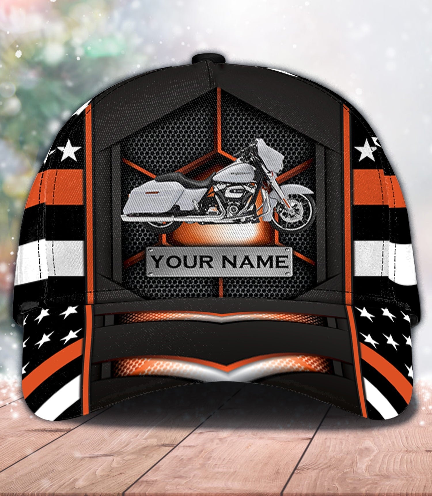 Motorcycle Personalized Classic Cap, Gift for Motorcycle Lovers, Motorcycle Riders Trucker Hats Custom Hats Gifts For Men & Women