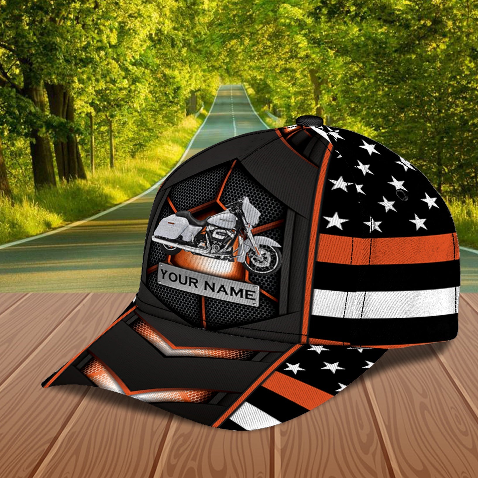 Motorcycle Personalized Classic Cap, Gift for Motorcycle Lovers, Motorcycle Riders Trucker Hats Custom Hats Gifts For Men & Women