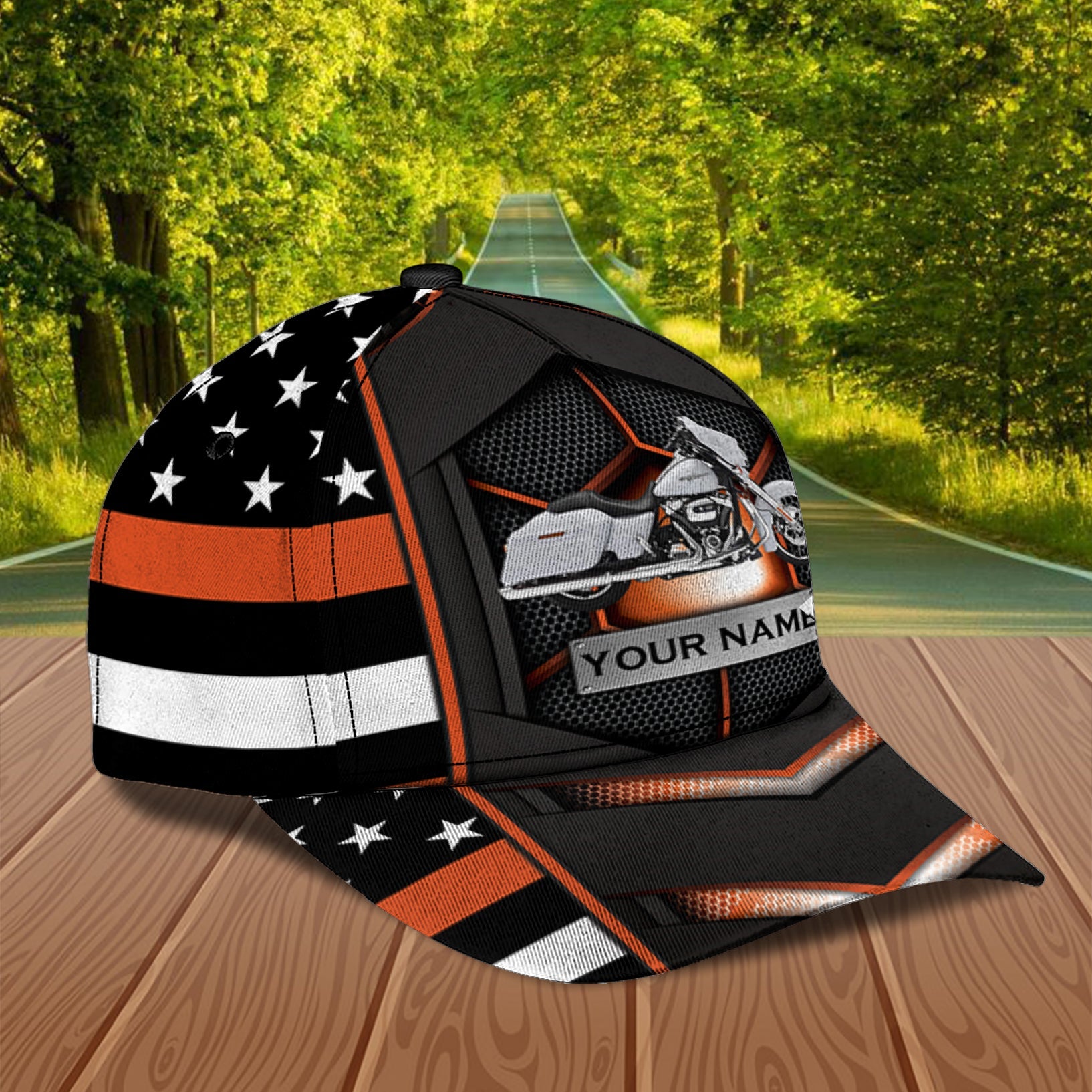 Motorcycle Personalized Classic Cap, Gift for Motorcycle Lovers, Motorcycle Riders Trucker Hats Custom Hats Gifts For Men & Women