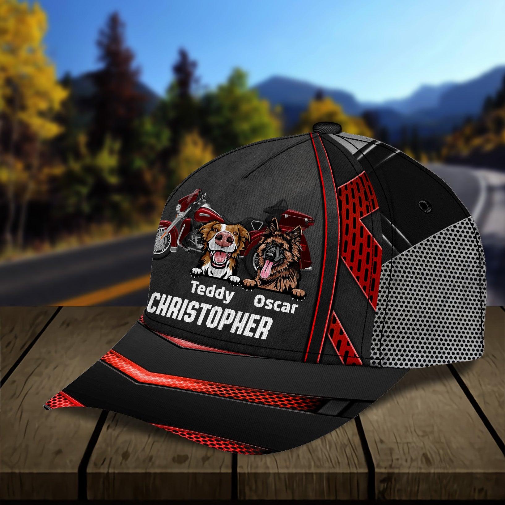 Motorcycle Personalized Classic Cap, Personalized Gift for Motorcycle Lovers, Motorcycle Riders Trucker Hats Custom Hats Gifts For Men & Women
