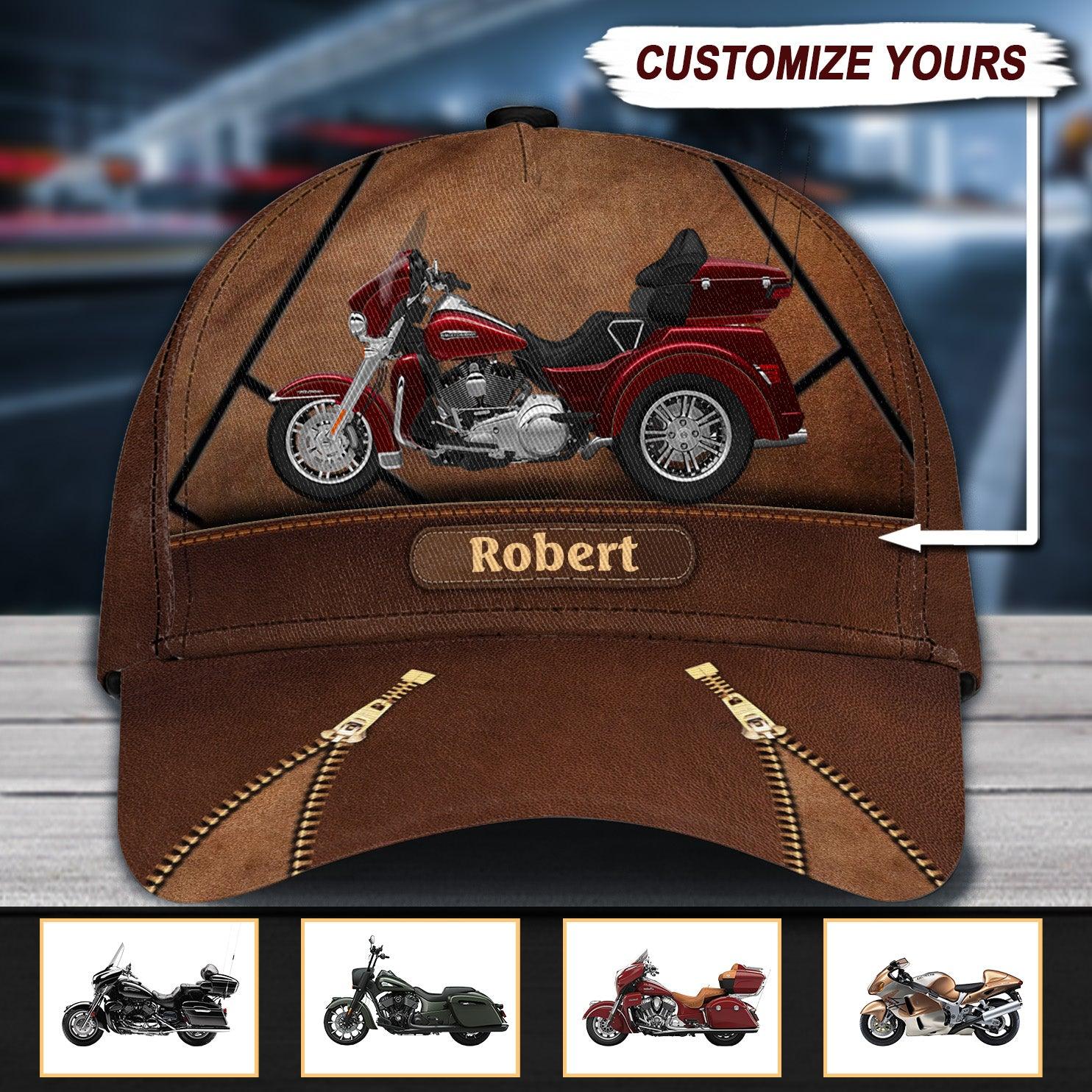 Motorcycle Personalized Classic Cap, Personalized Gift for Motorcycle Lovers, Motorcycle Riders Trucker Hats Custom Hats Gifts For Men & Women