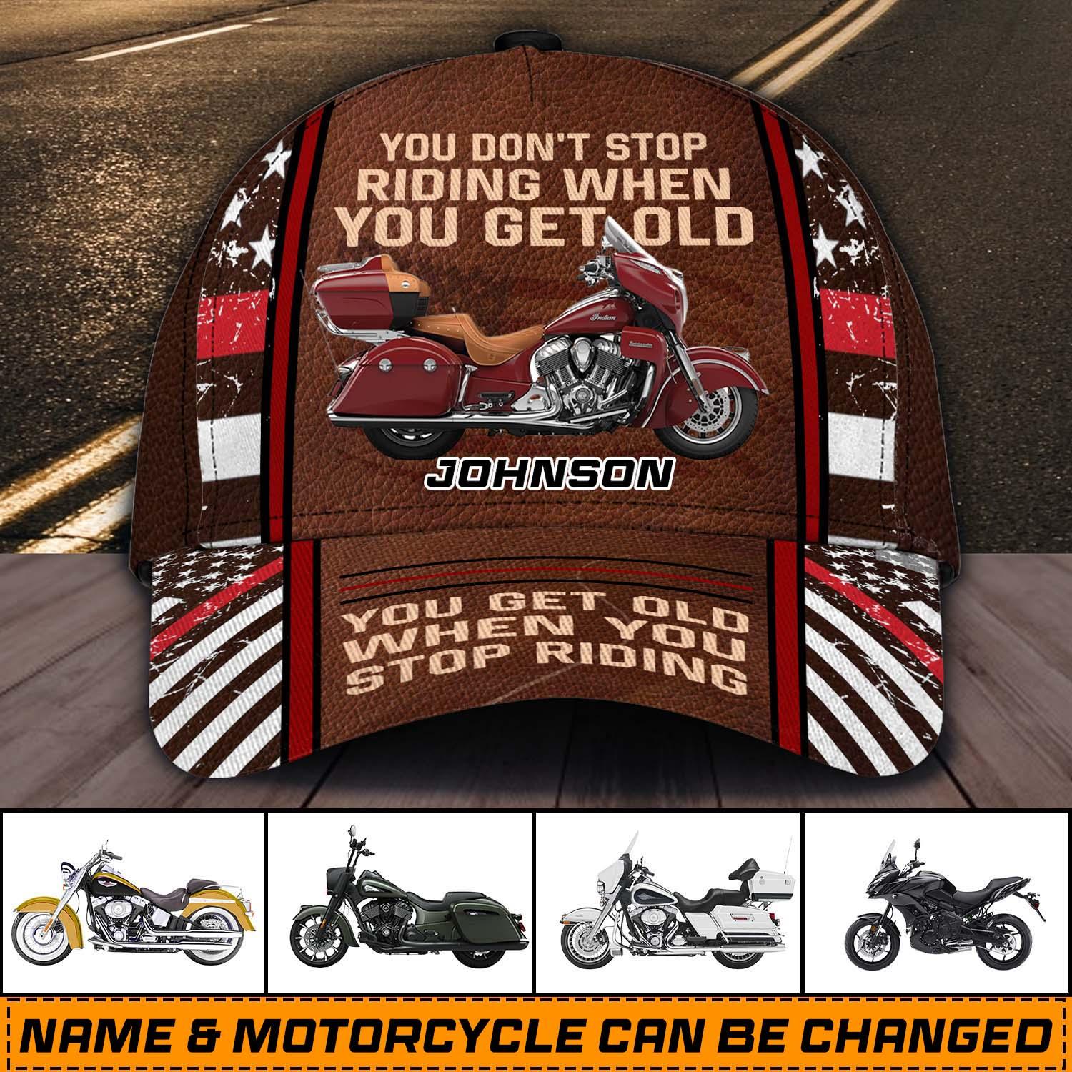 Motorcycle Personalized Classic Cap, Personalized Gift for Motorcycle Lovers, Motorcycle Riders Trucker Hats Custom Hats Gifts For Men & Women