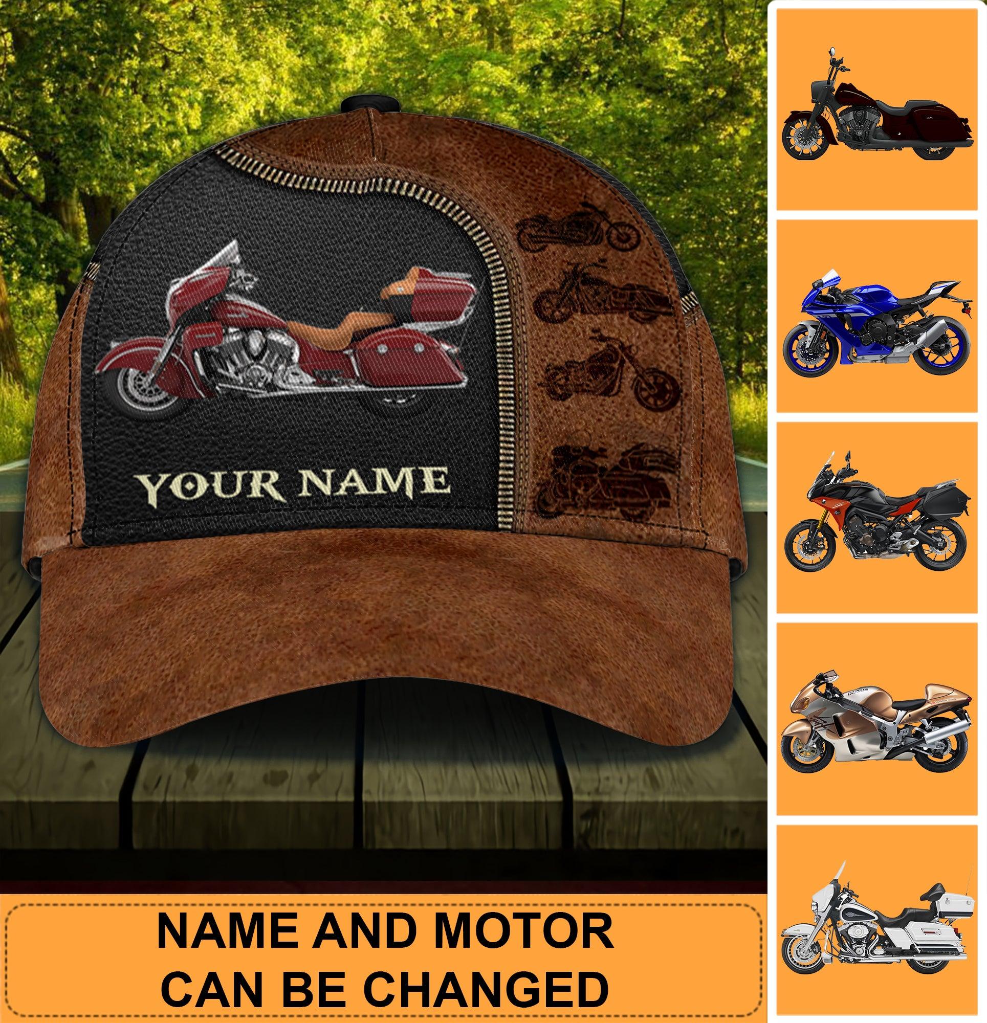 Motorcycle Personalized Classic Cap, Personalized Gift for Motorcycle Lovers, Motorcycle Riders Trucker Hats Custom Hats Gifts For Men & Women