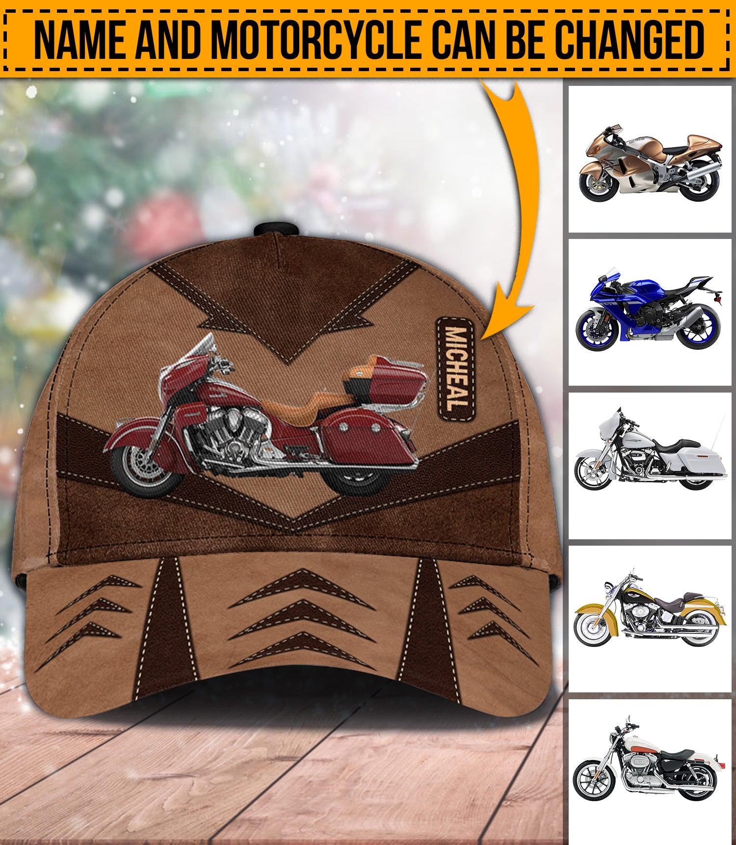 Motorcycle Personalized Classic Cap, Personalized Gift for Motorcycle Lovers, Motorcycle Riders Trucker Hats Custom Hats Gifts For Men & Women