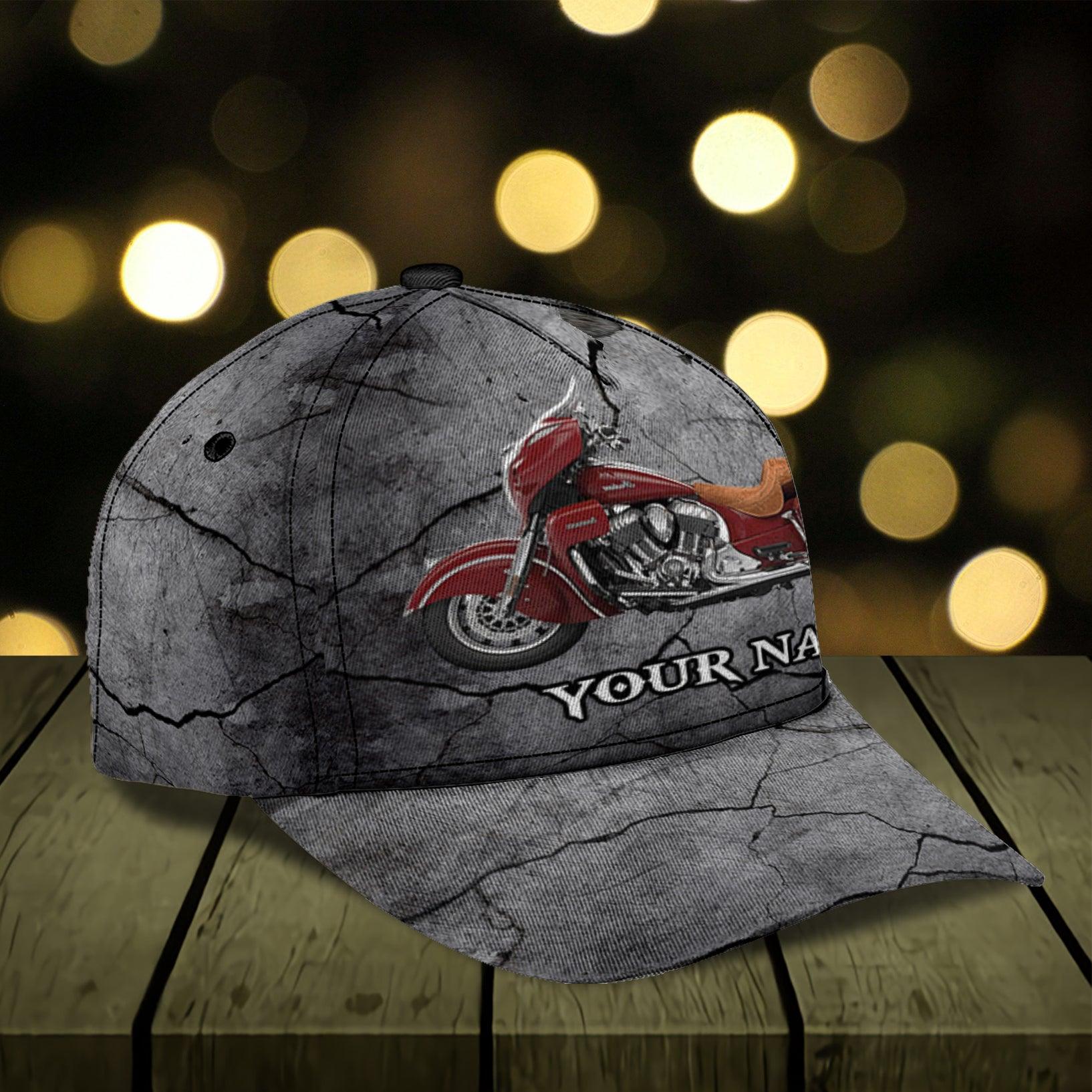 Motorcycle Personalized Classic Cap, Personalized Gift for Motorcycle Lovers, Motorcycle Riders Trucker Hats Custom Hats Gifts For Men & Women