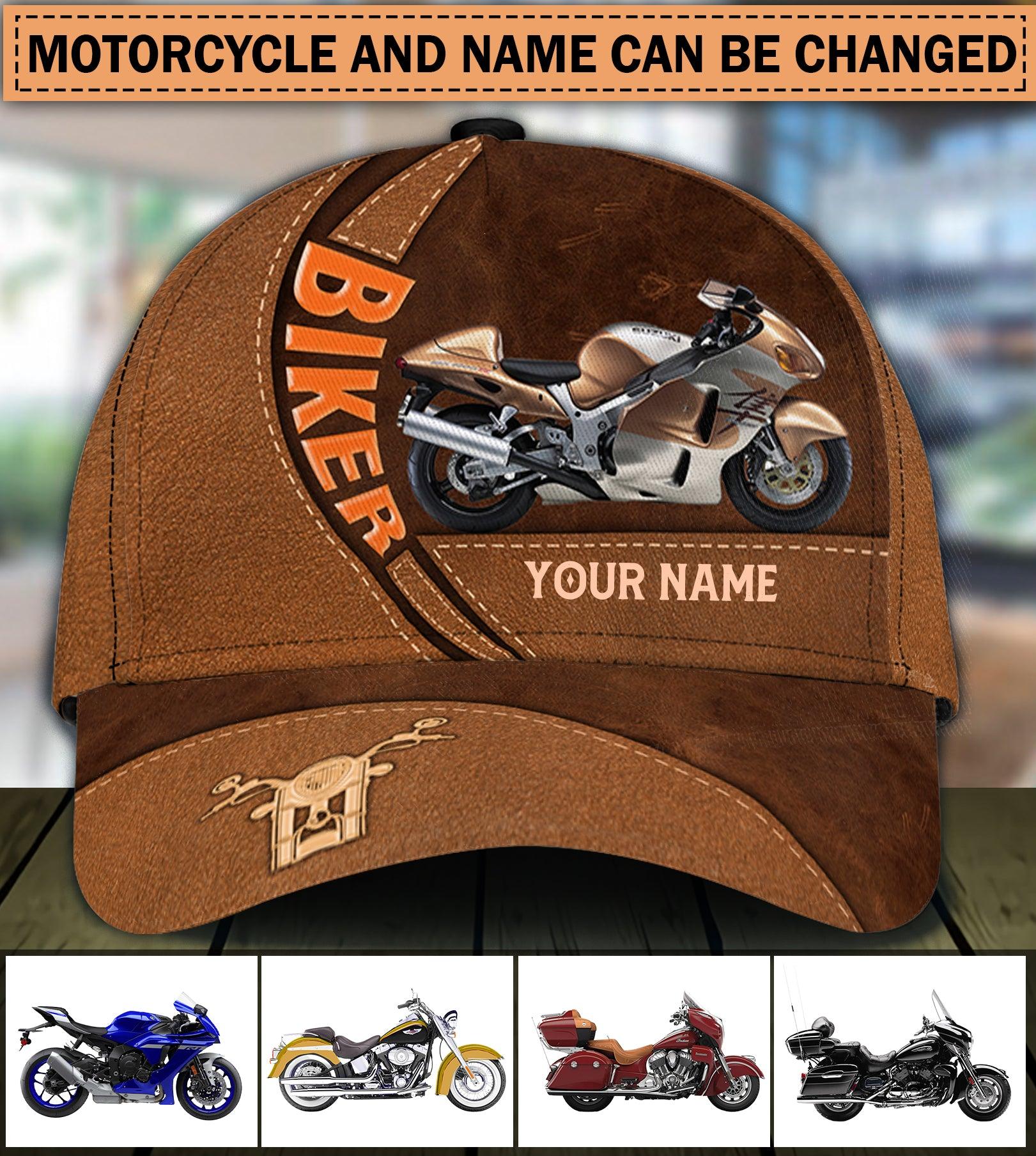 Motorcycle Personalized Classic Cap, Personalized Gift for Motorcycle Lovers, Motorcycle Riders Trucker Hats Custom Hats Gifts For Men & Women