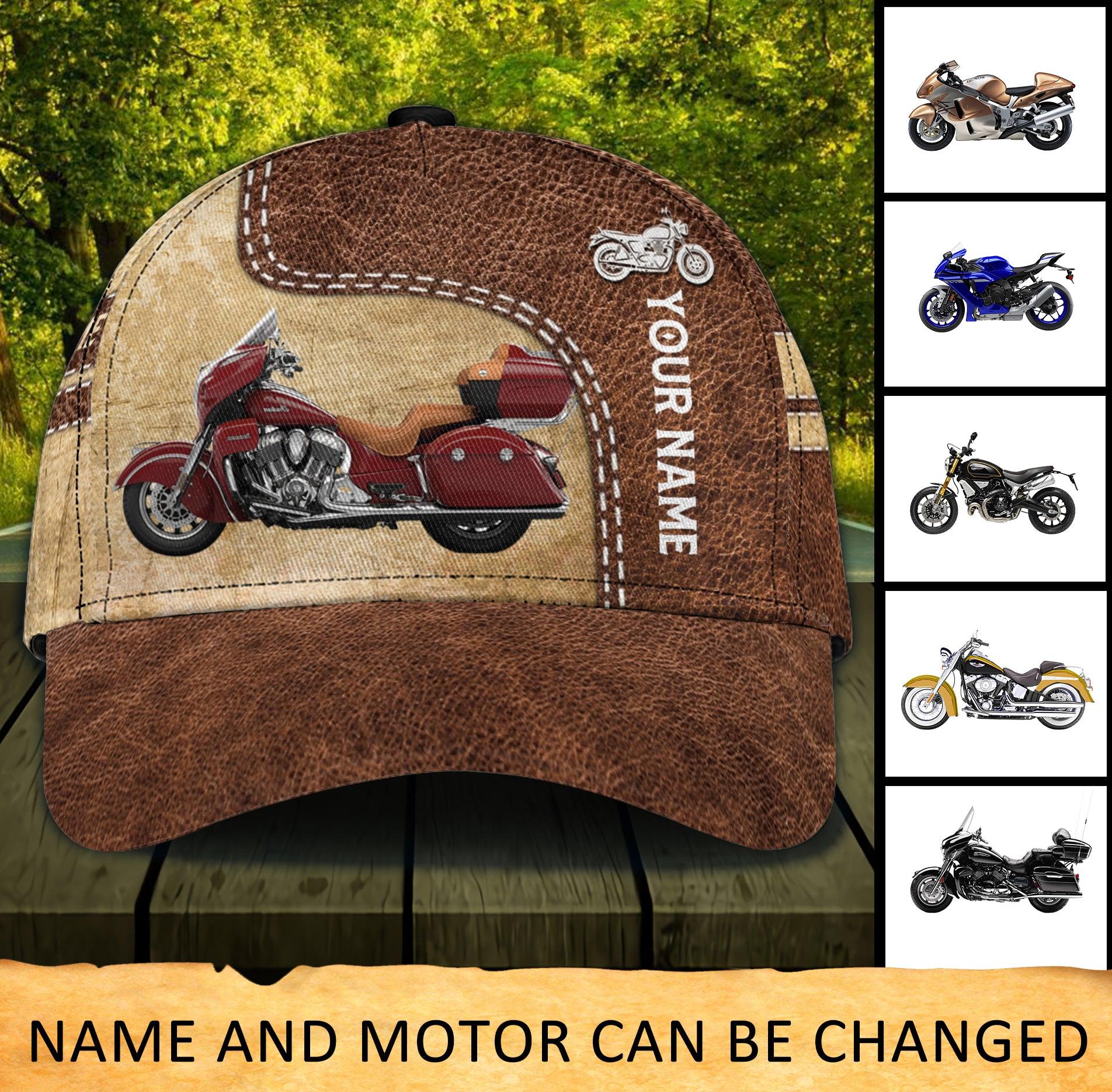 Motorcycle Personalized Classic Cap, Personalized Gift for Motorcycle Lovers, Motorcycle Riders Trucker Hats Custom Hats Gifts For Men & Women