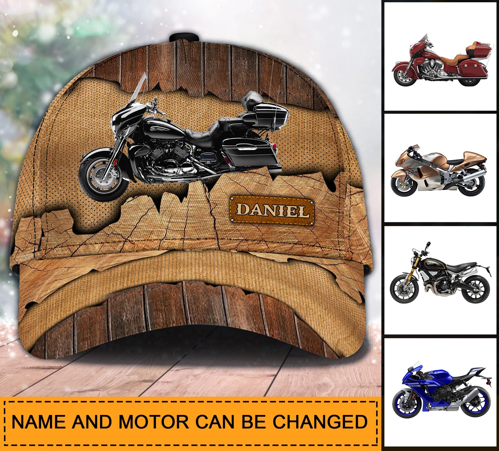 Motorcycle Personalized Classic Cap, Personalized Gift for Motorcycle Lovers, Motorcycle Riders Trucker Hats Custom Hats Gifts For Men & Women