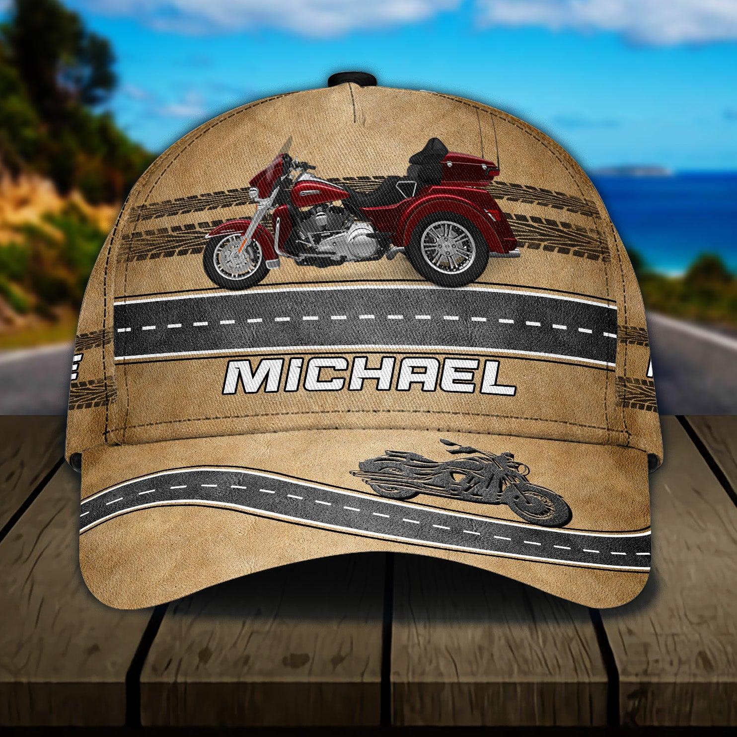 Motorcycle Personalized Classic Cap, Personalized Gift for Motorcycle Lovers, Motorcycle Riders Trucker Hats Custom Hats Gifts For Men & Women