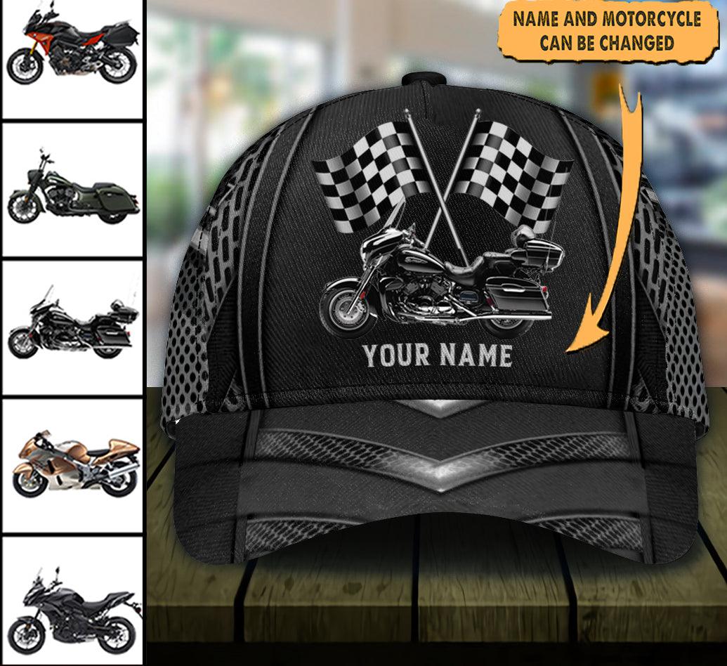 Motorcycle Personalized Classic Cap, Personalized Gift for Motorcycle Lovers, Motorcycle Riders Trucker Hats Custom Hats Gifts For Men & Women