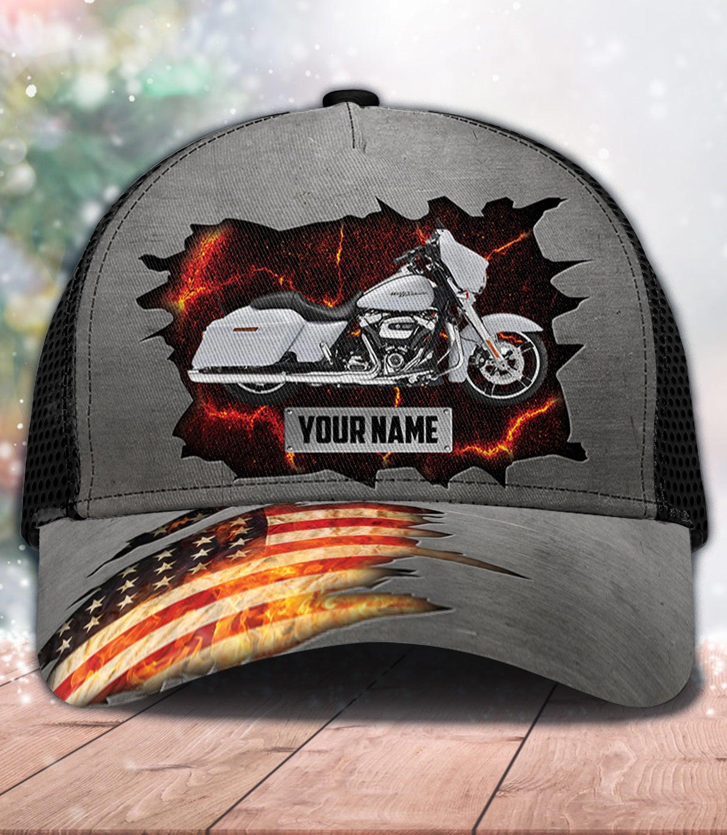 Motorcycle Personalized Classic Cap, Personalized Gift for Motorcycle Lovers, Motorcycle Riders Trucker Hats Custom Hats Gifts For Men & Women