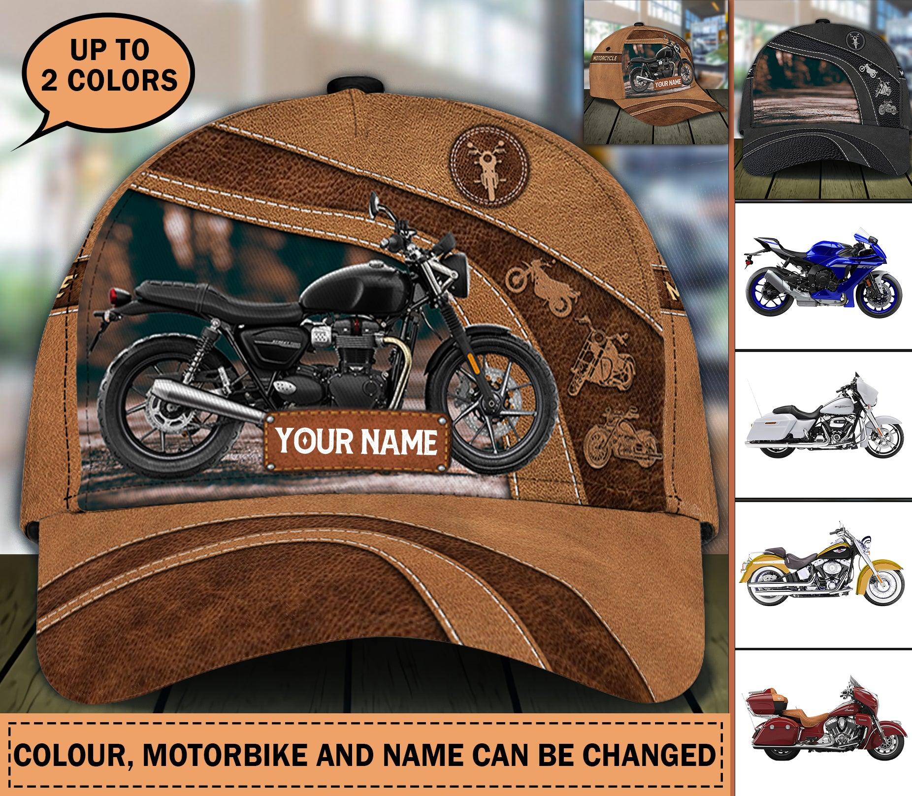 Motorcycle Personalized Classic Cap, Personalized Gift for Motorcycle Lovers, Motorcycle Riders Trucker Hats Custom Hats Gifts For Men & Women