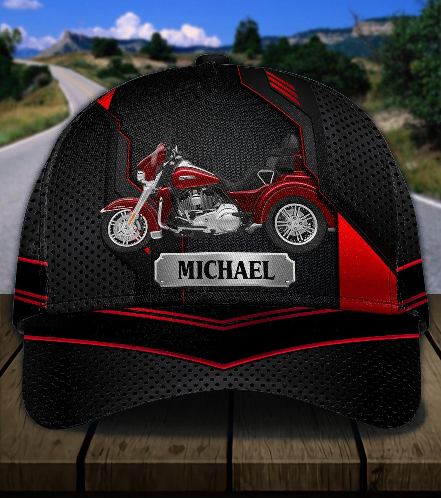 Motorcycle Personalized Classic Cap, Personalized Gift for Motorcycle Lovers, Motorcycle Riders Trucker Hats Custom Hats Gifts For Men & Women