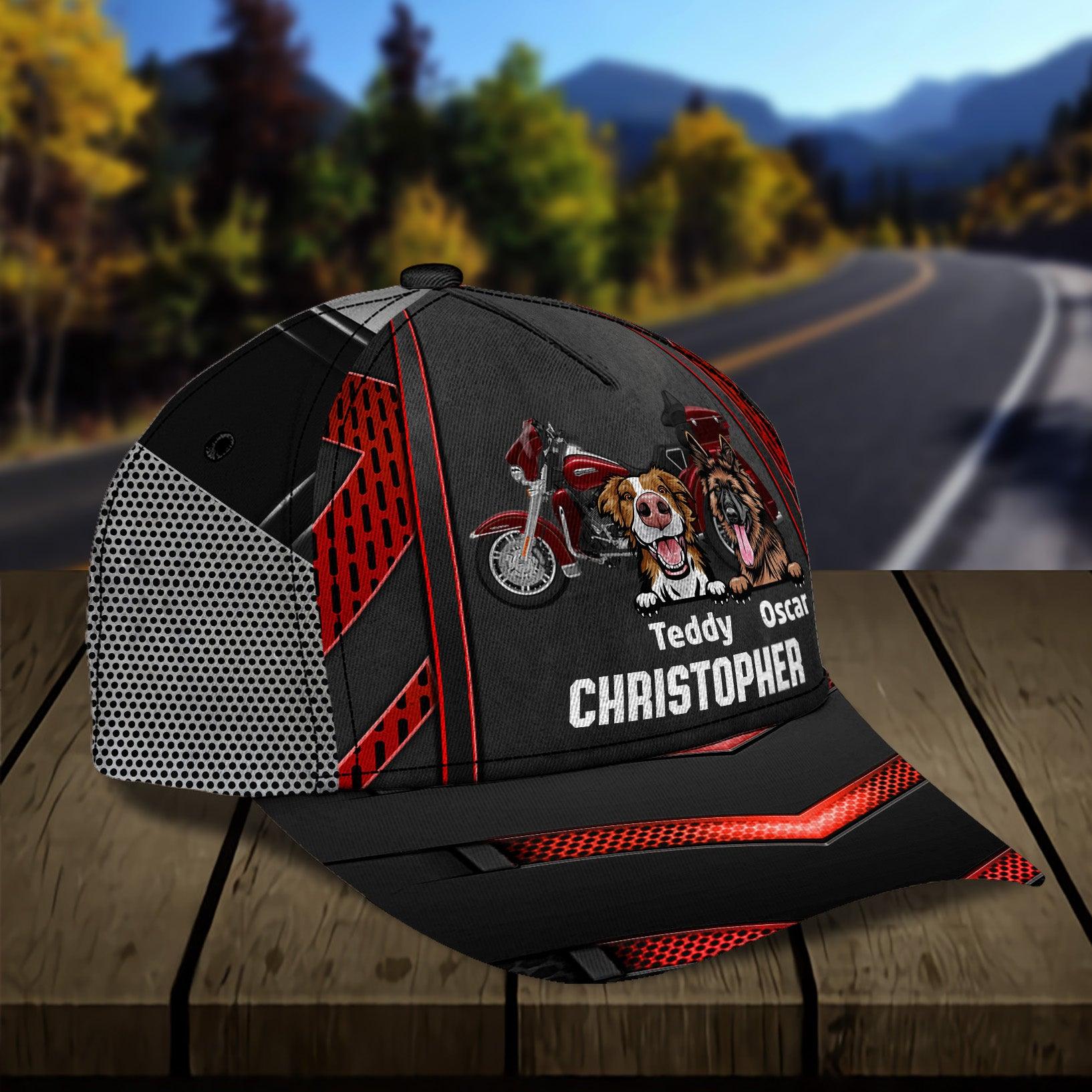 Motorcycle Personalized Classic Cap, Personalized Gift for Motorcycle Lovers, Motorcycle Riders Trucker Hats Custom Hats Gifts For Men & Women