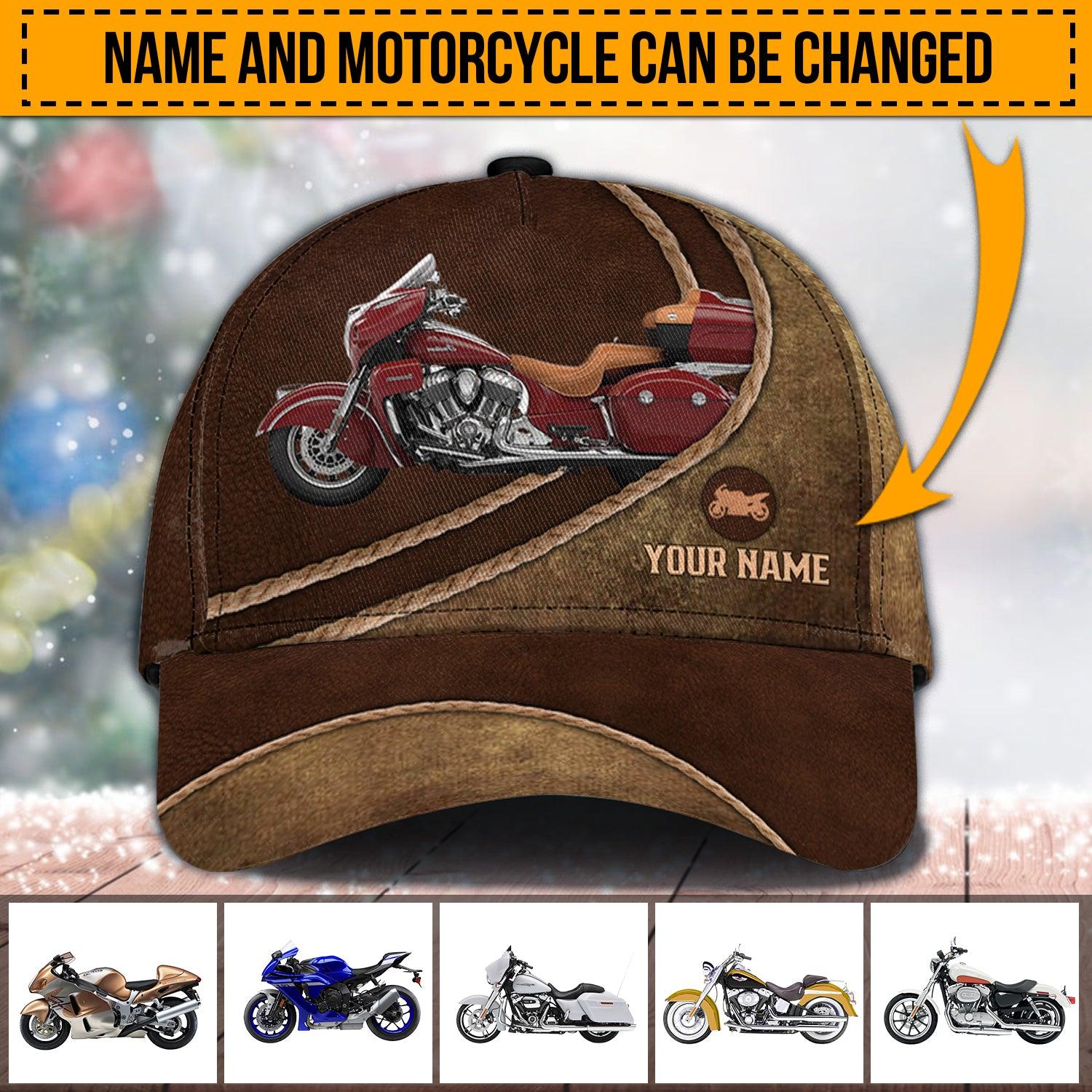 Motorcycle Personalized Classic Cap, Personalized Gift for Motorcycle Lovers, Motorcycle Riders Trucker Hats Custom Hats Gifts For Men & Women