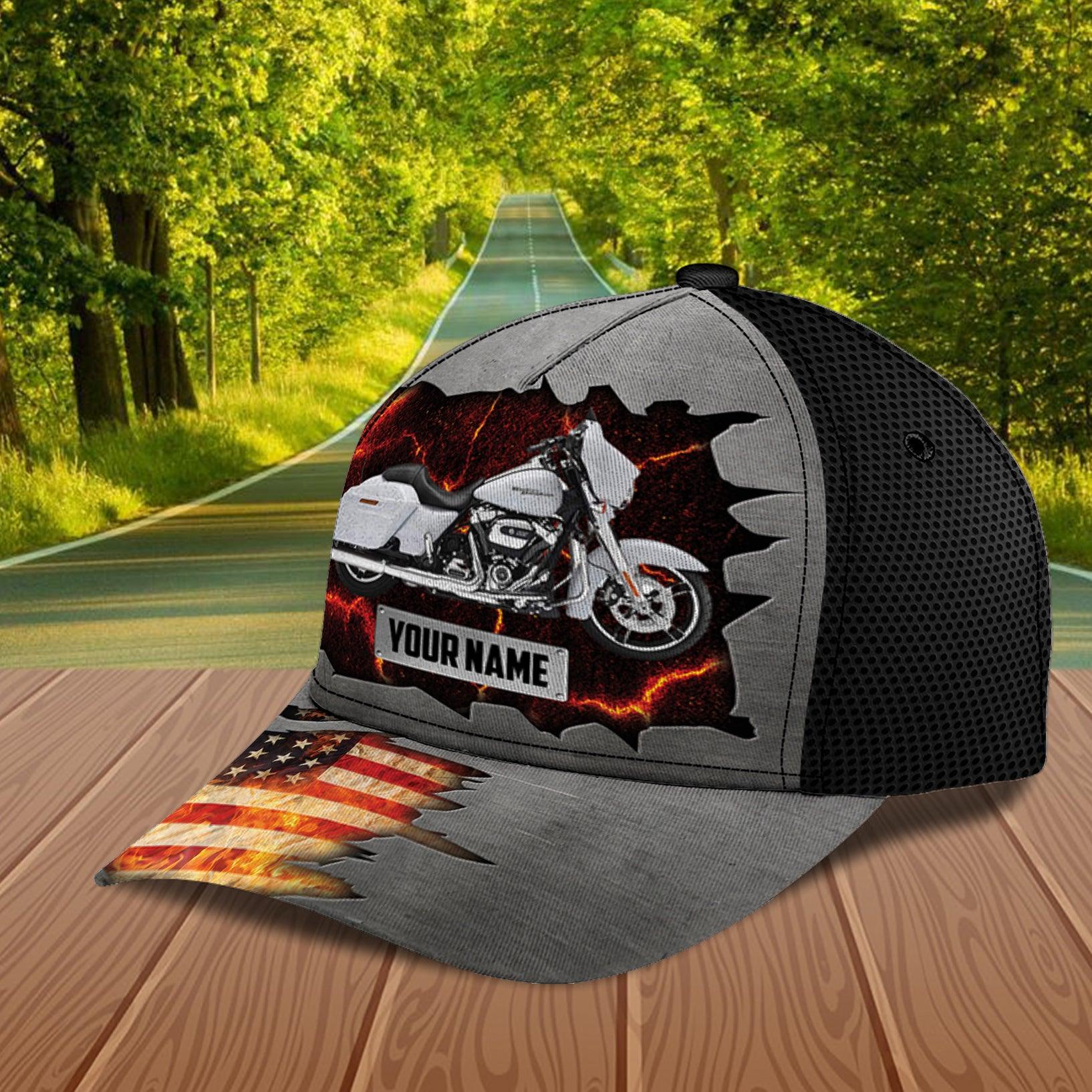 Motorcycle Personalized Classic Cap, Personalized Gift for Motorcycle Lovers, Motorcycle Riders Trucker Hats Custom Hats Gifts For Men & Women