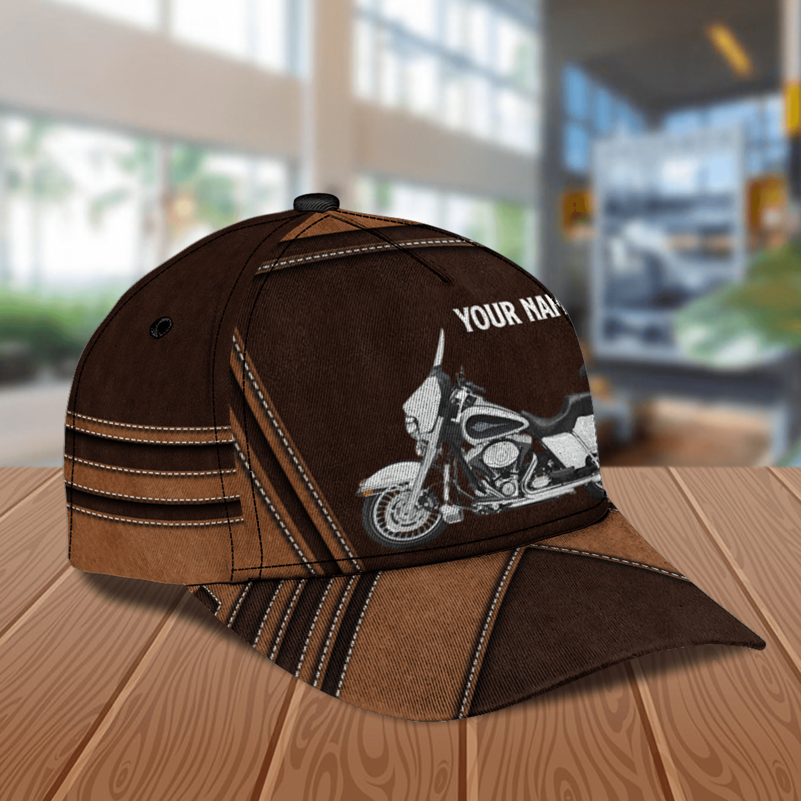 Motorcycle Personalized Classic Cap, Personalized Gift for Motorcycle Lovers, Motorcycle Riders Trucker Hats Custom Hats Gifts For Men & Women