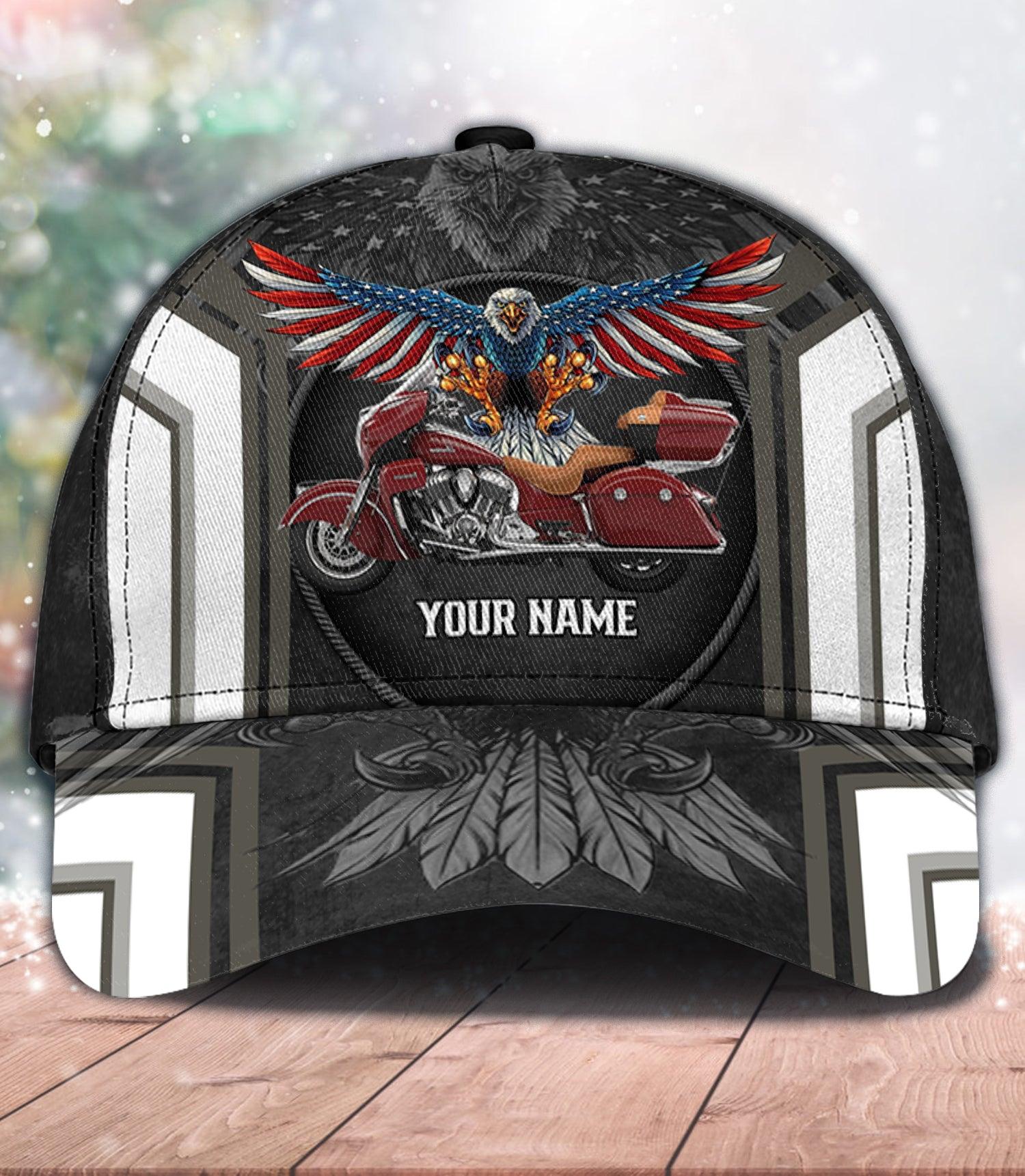 Motorcycle Personalized Classic Cap, Personalized Gift for Motorcycle Lovers, Motorcycle Riders Trucker Hats Custom Hats Gifts For Men & Women