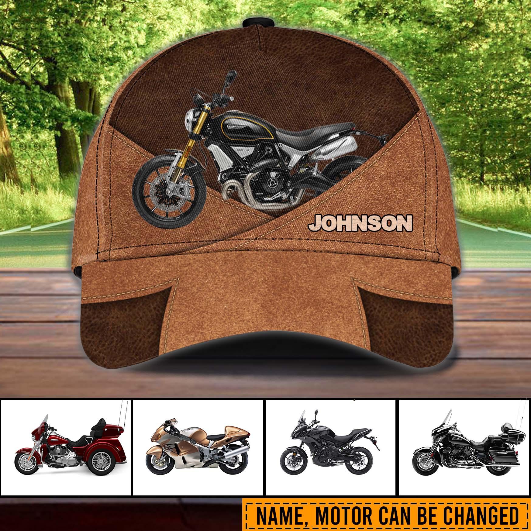 Motorcycle Personalized Classic Cap, Personalized Gift for Motorcycle Lovers, Motorcycle Riders Trucker Hats Custom Hats Gifts For Men & Women