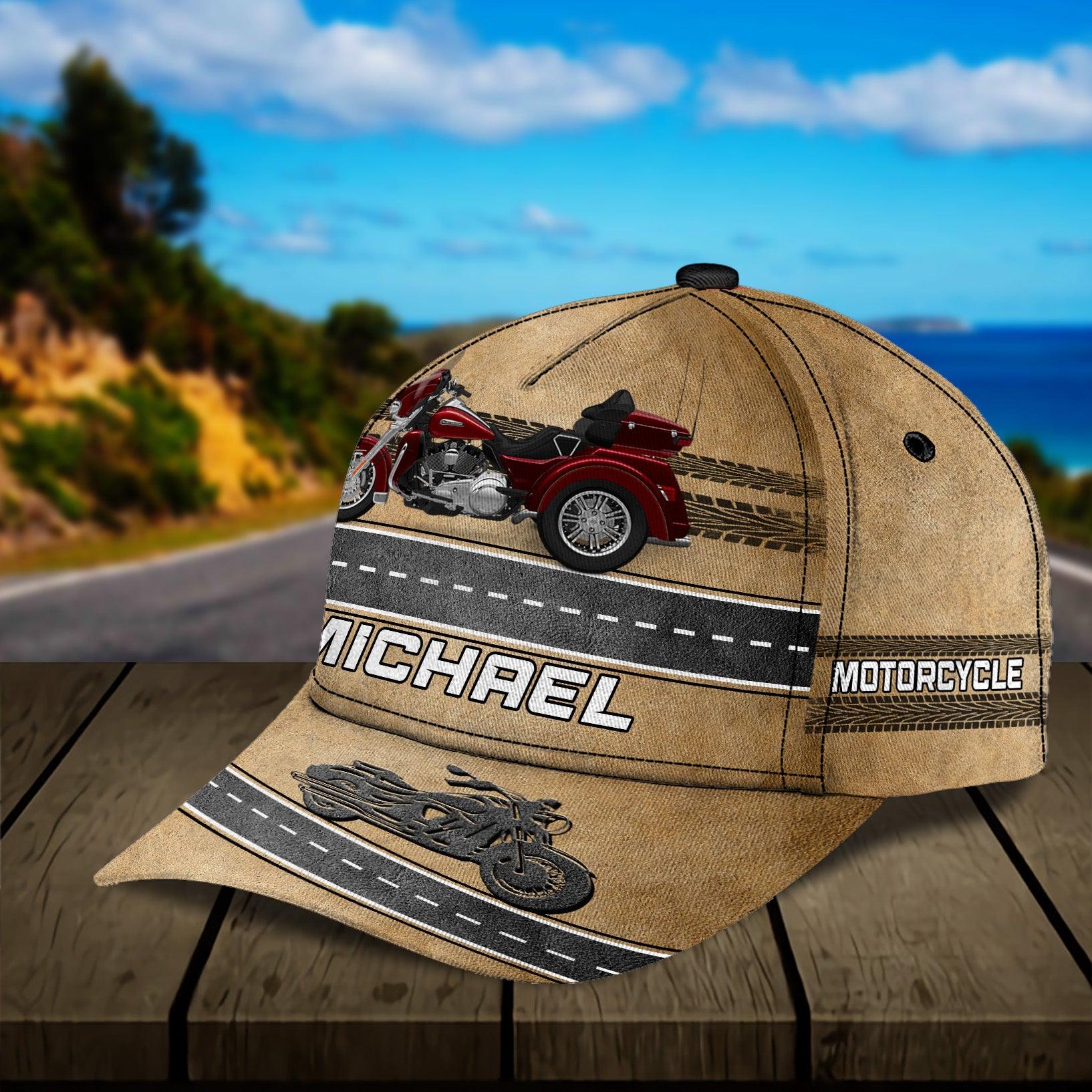 Motorcycle Personalized Classic Cap, Personalized Gift for Motorcycle Lovers, Motorcycle Riders Trucker Hats Custom Hats Gifts For Men & Women