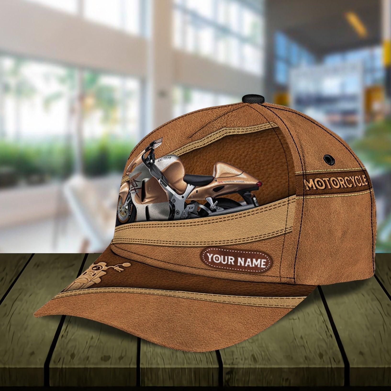 Motorcycle Personalized Classic Cap, Personalized Gift for Motorcycle Lovers, Motorcycle Riders Trucker Hats Custom Hats Gifts For Men & Women