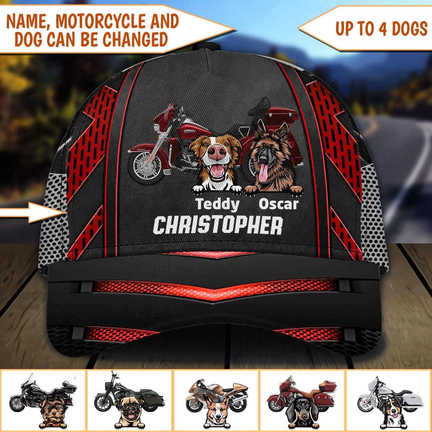 Motorcycle Personalized Classic Cap, Personalized Gift for Motorcycle Lovers, Motorcycle Riders Trucker Hats Custom Hats Gifts For Men & Women