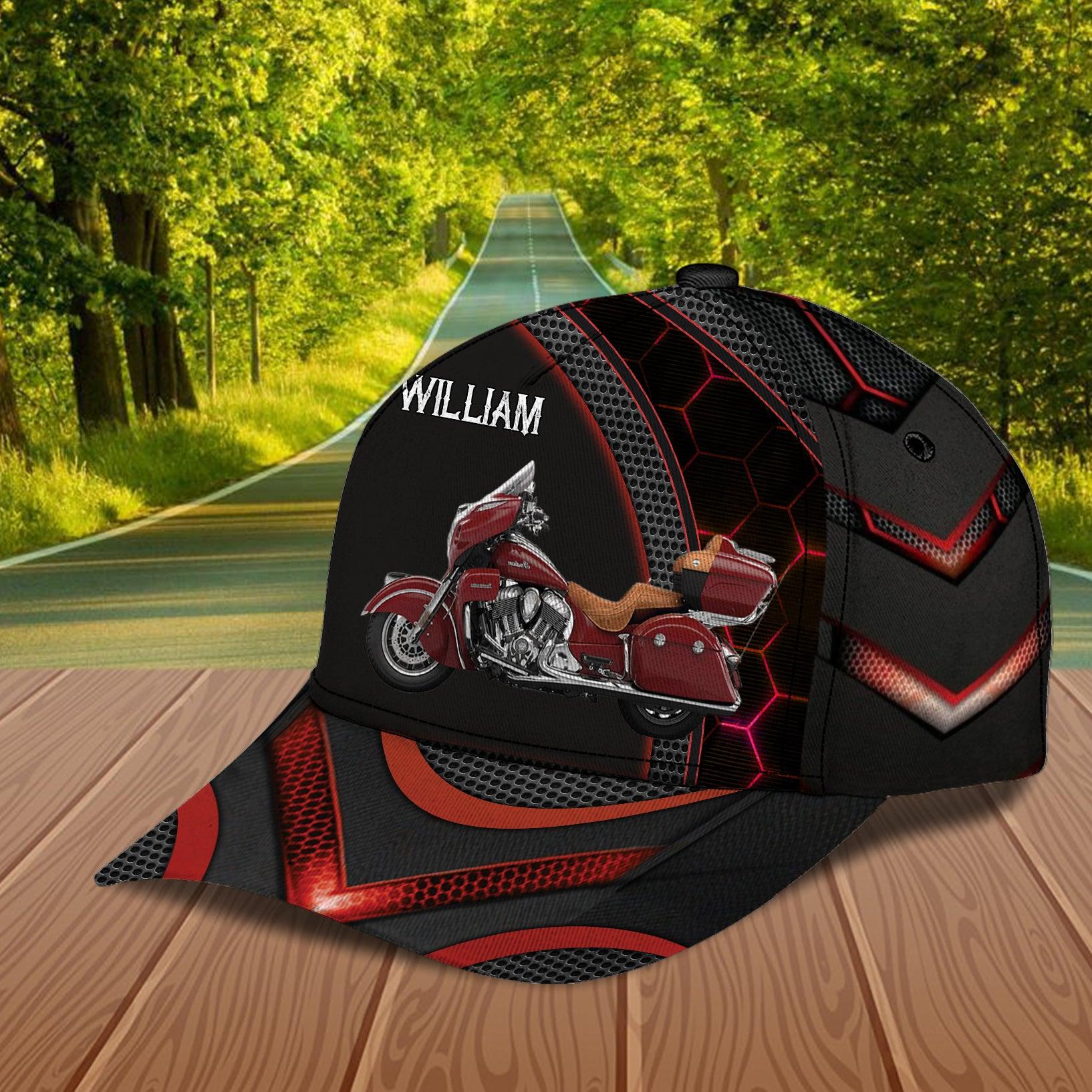Motorcycle Personalized Classic Cap, Personalized Gift for Motorcycle Lovers, Motorcycle Riders Trucker Hats Custom Hats Gifts For Men & Women