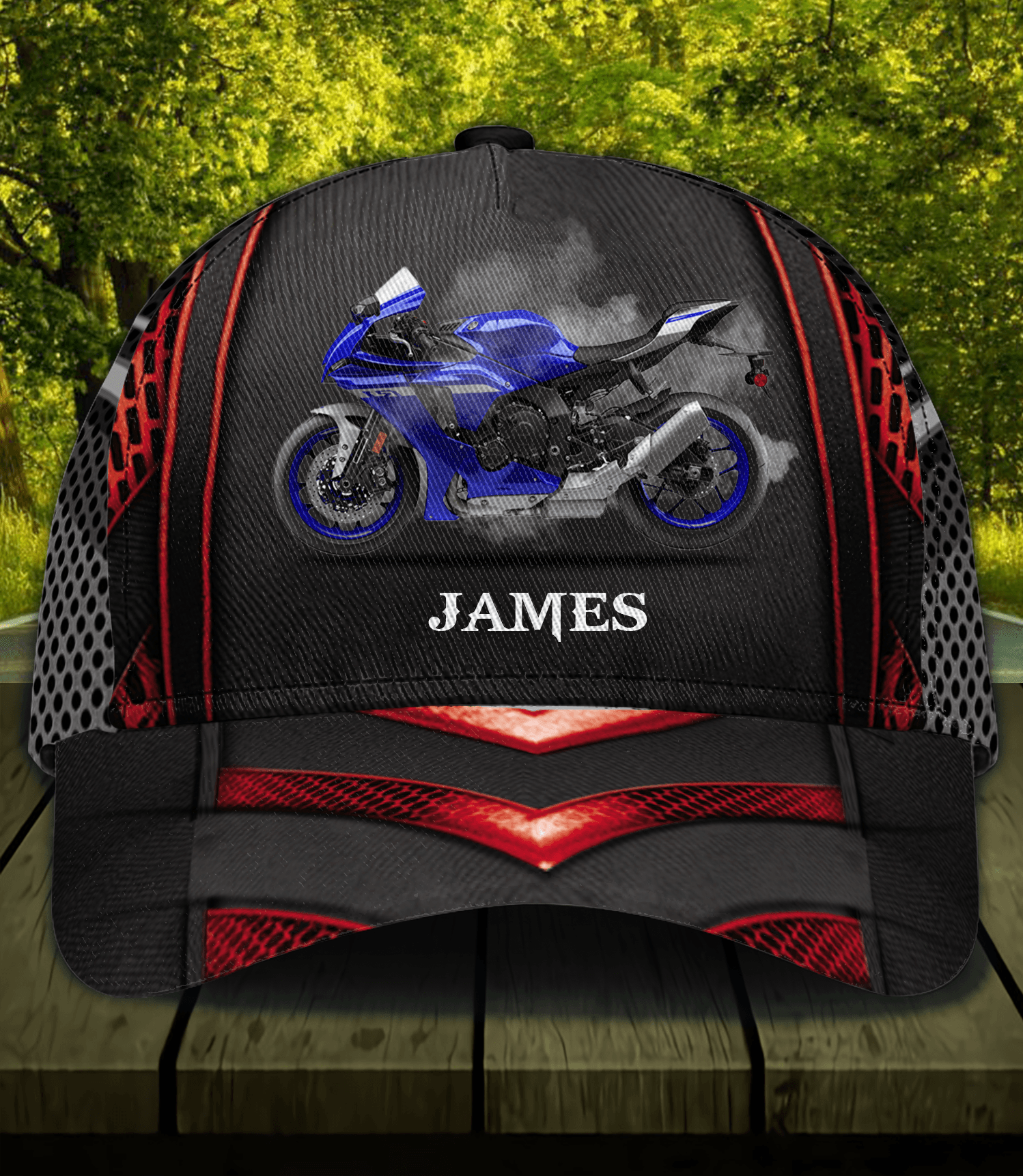 Motorcycle Personalized Classic Cap, Personalized Gift for Motorcycle Lovers, Motorcycle Riders Trucker Hats Custom Hats Gifts For Men & Women