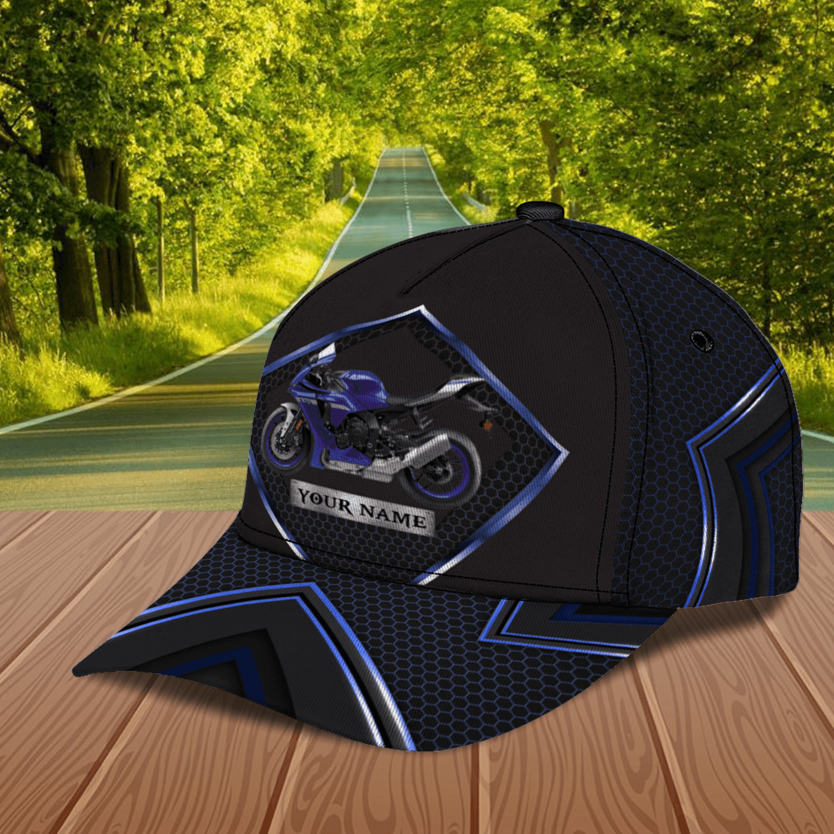 Motorcycle Personalized Classic Cap, Personalized Gift for Motorcycle Lovers, Motorcycle Riders Trucker Hats Custom Hats Gifts For Men & Women