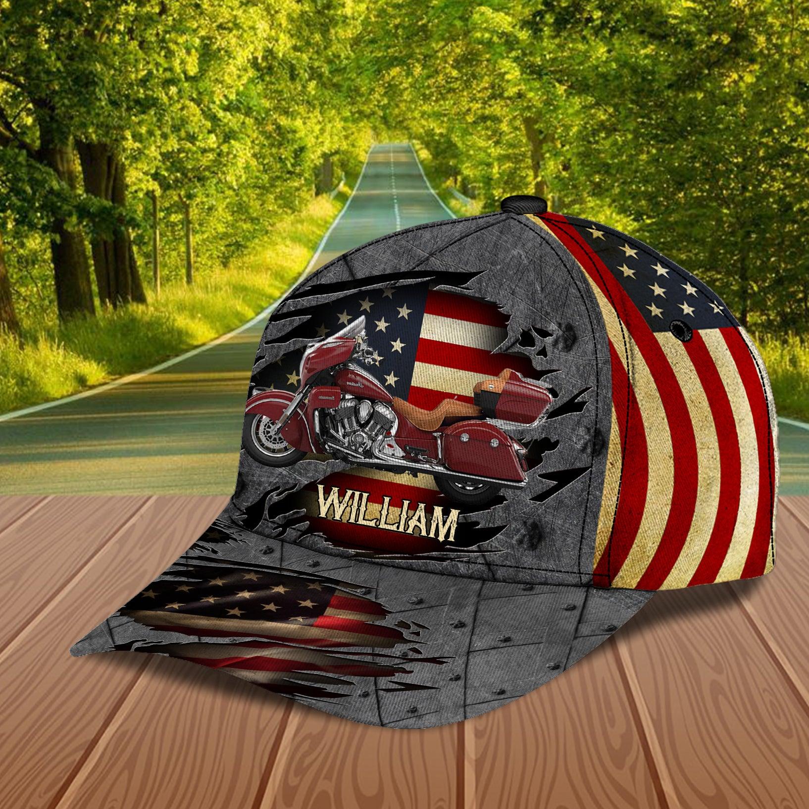 Motorcycle Personalized Classic Cap, Personalized Gift for Motorcycle Lovers, Motorcycle Riders Trucker Hats Custom Hats Gifts For Men & Women