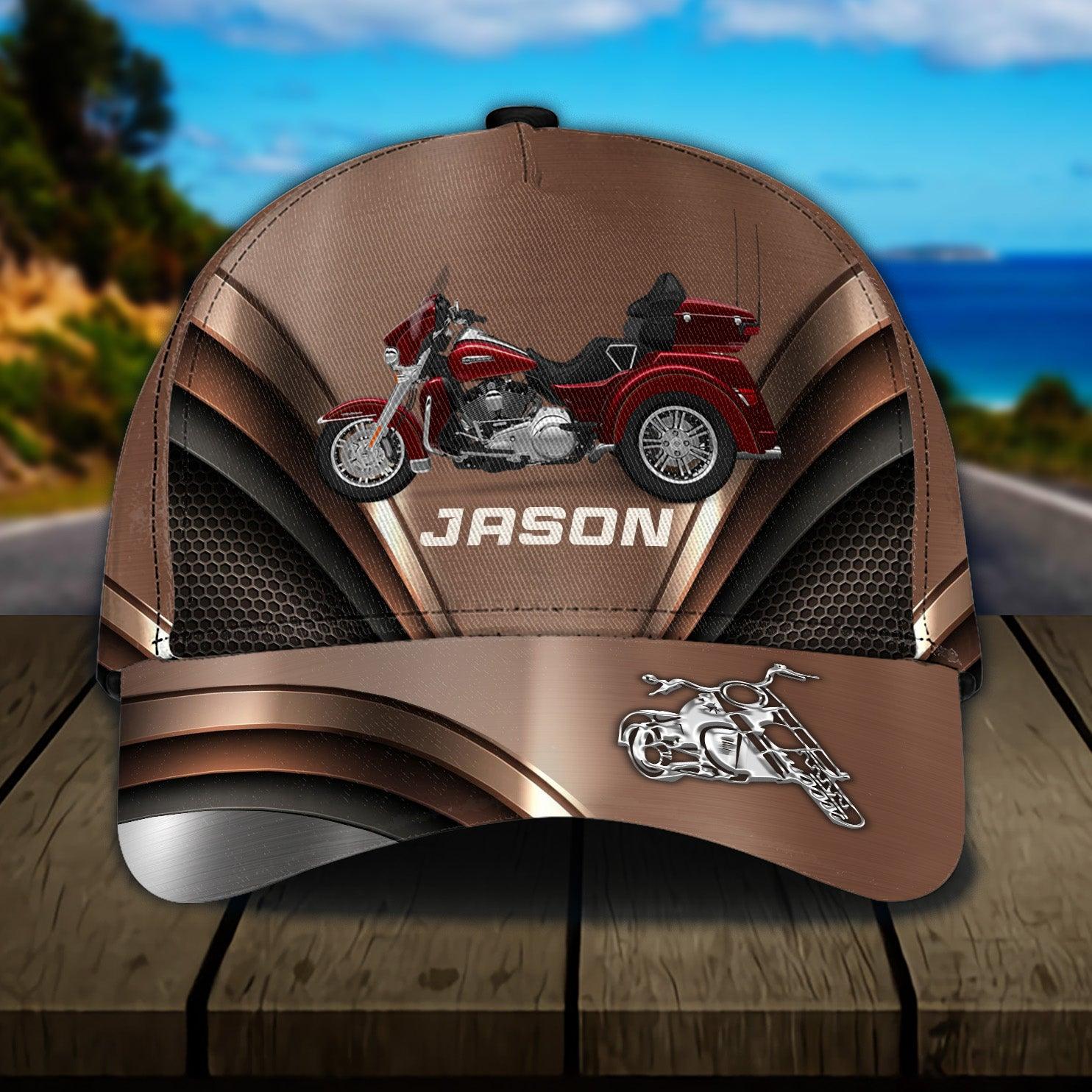 Motorcycle Personalized Classic Cap, Personalized Gift for Motorcycle Lovers, Motorcycle Riders Trucker Hats Custom Hats Gifts For Men & Women