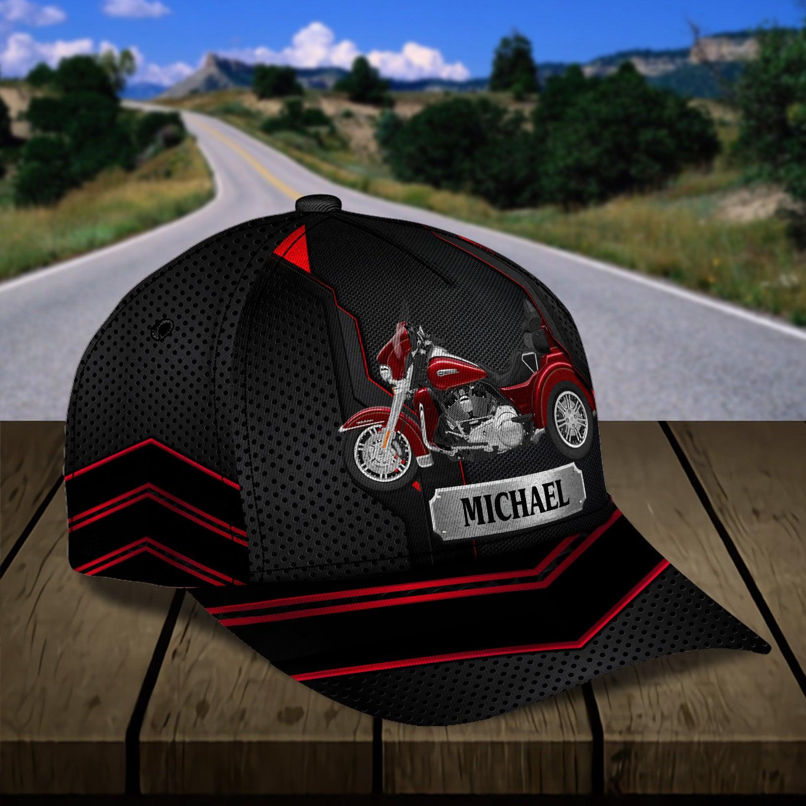 Motorcycle Personalized Classic Cap, Personalized Gift for Motorcycle Lovers, Motorcycle Riders Trucker Hats Custom Hats Gifts For Men & Women