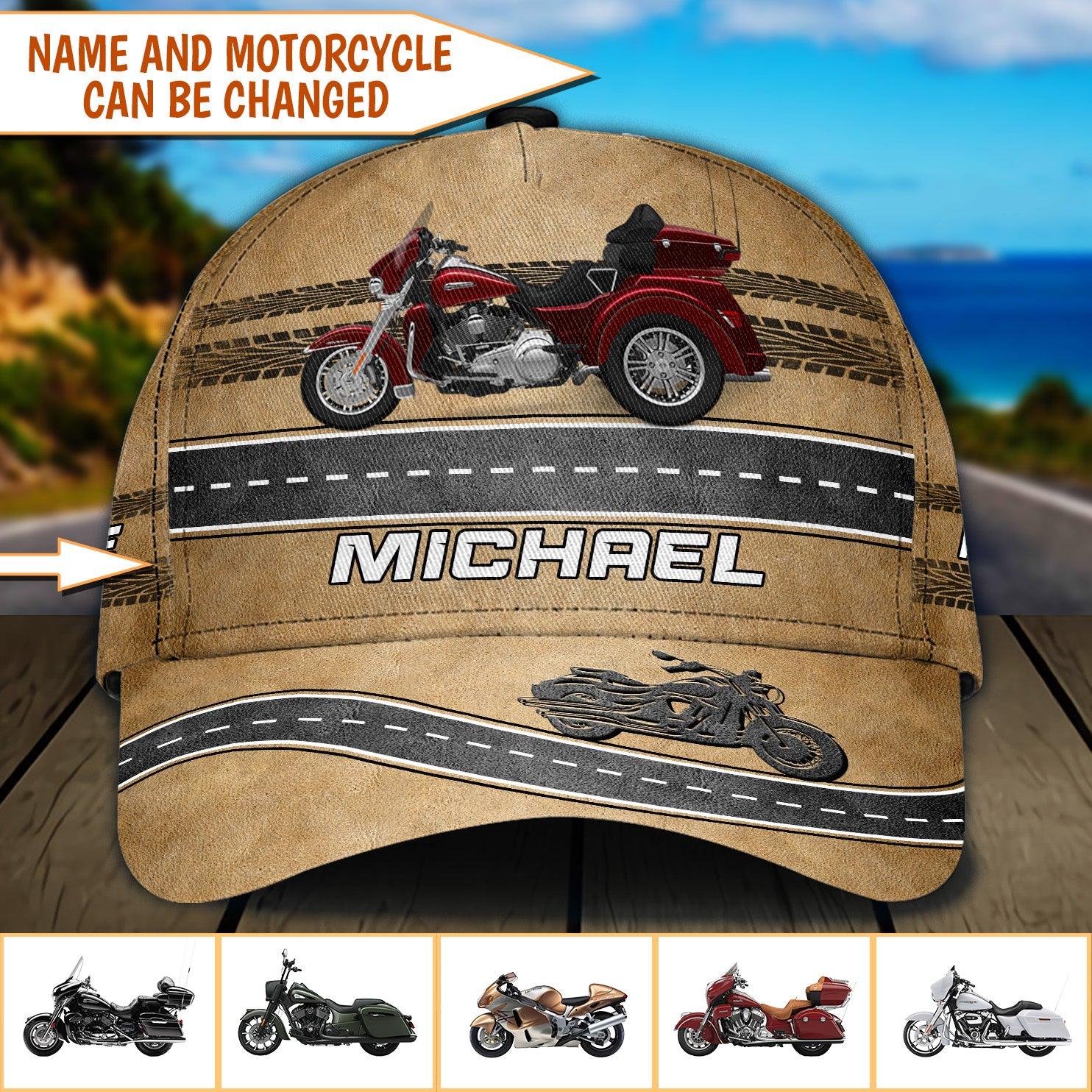 Motorcycle Personalized Classic Cap, Personalized Gift for Motorcycle Lovers, Motorcycle Riders Trucker Hats Custom Hats Gifts For Men & Women