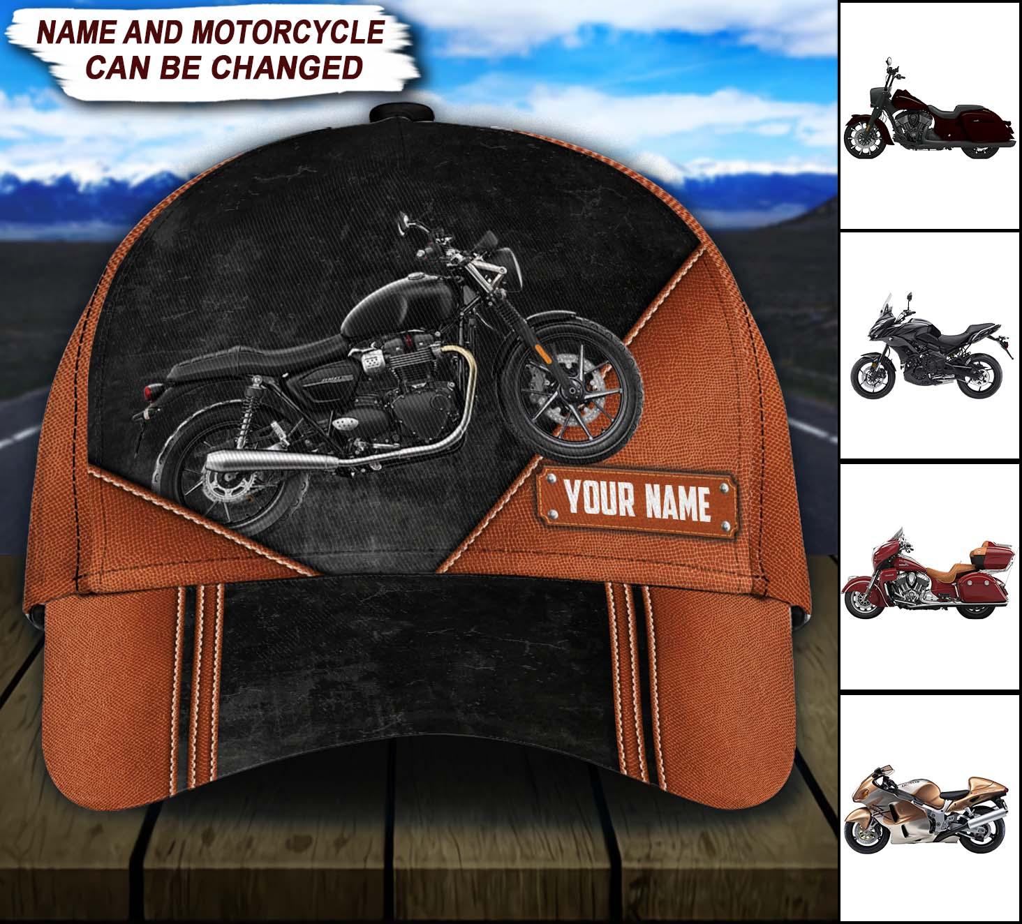 Motorcycle Personalized Classic Cap, Personalized Gift for Motorcycle Lovers, Motorcycle Riders Trucker Hats Custom Hats Gifts For Men & Women