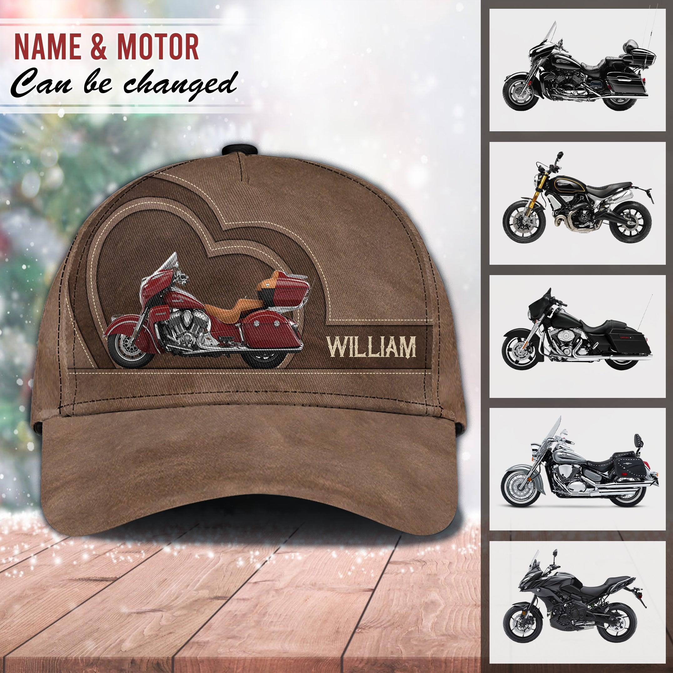 Motorcycle Personalized Classic Cap, Personalized Gift for Motorcycle Lovers, Motorcycle Riders Trucker Hats Custom Hats Gifts For Men & Women