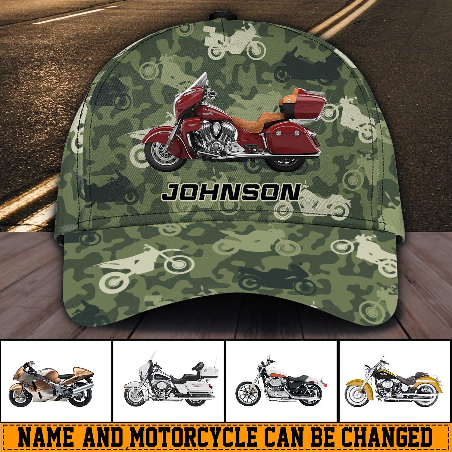 Motorcycle Personalized Classic Cap, Personalized Gift for Motorcycle Lovers, Motorcycle Riders Trucker Hats Custom Hats Gifts For Men & Women