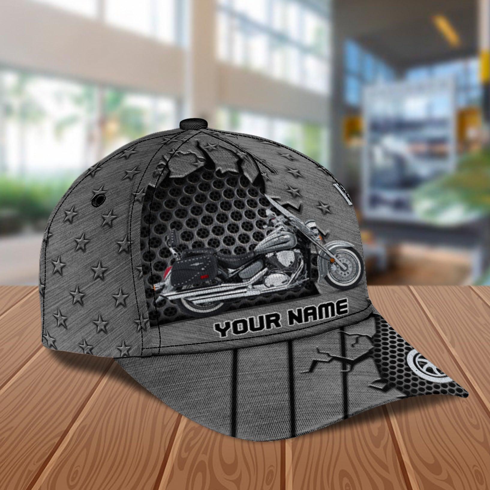 Motorcycle Personalized Classic Cap, Personalized Gift for Motorcycle Lovers, Motorcycle Riders Trucker Hats Custom Hats Gifts For Men & Women