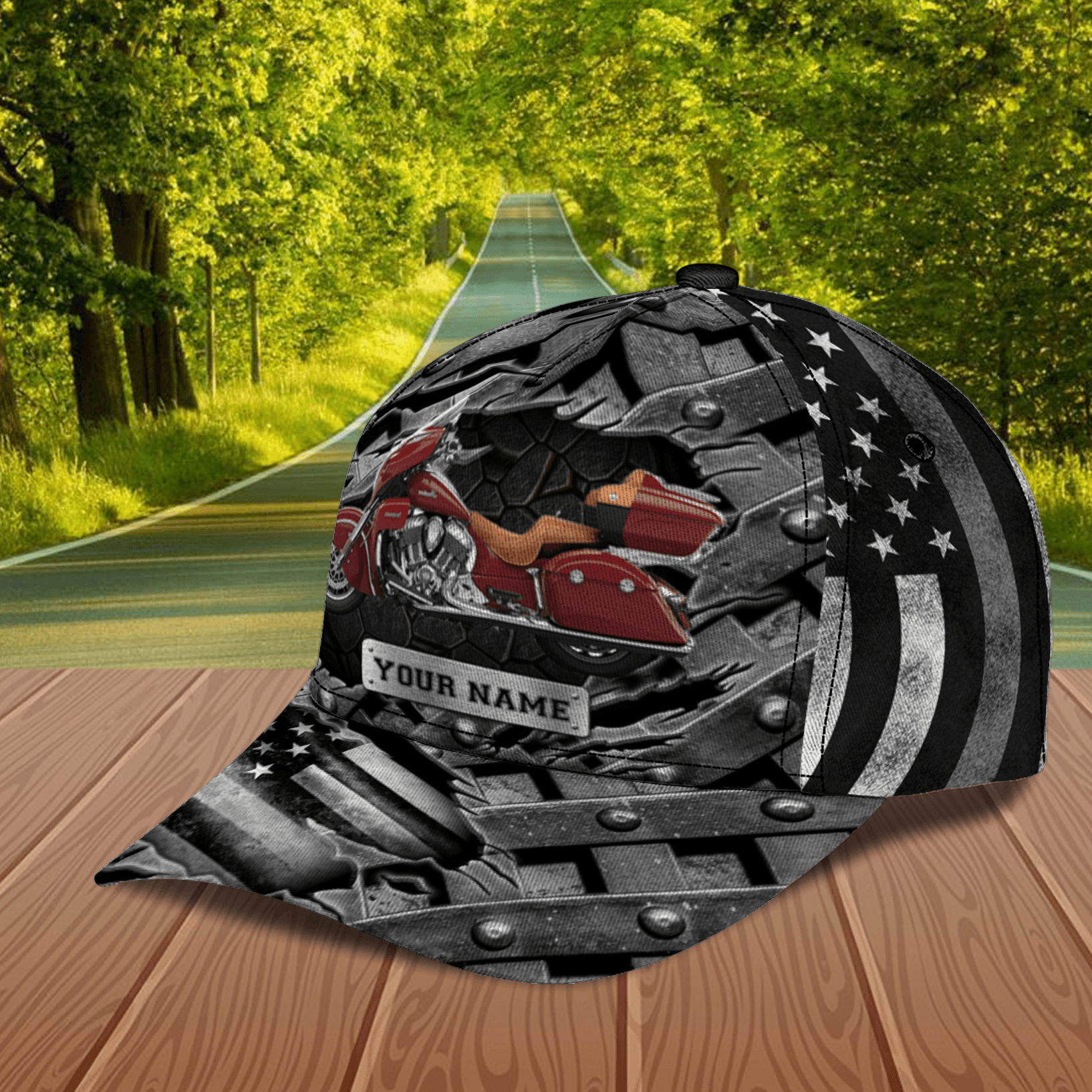 Motorcycle Personalized Classic Cap, Personalized Gift for Motorcycle Lovers, Motorcycle Riders Trucker Hats Custom Hats Gifts For Men & Women
