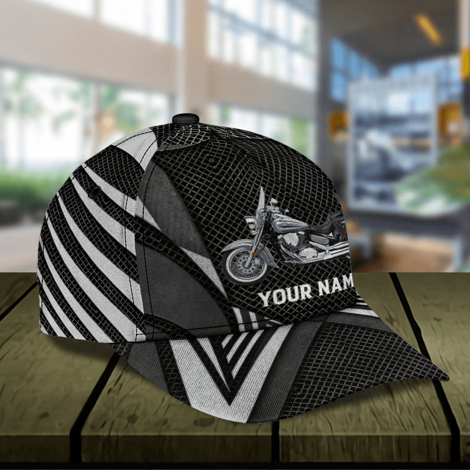 Motorcycle Personalized Classic Cap, Personalized Gift for Motorcycle Lovers, Motorcycle Riders Trucker Hats Custom Hats Gifts For Men & Women