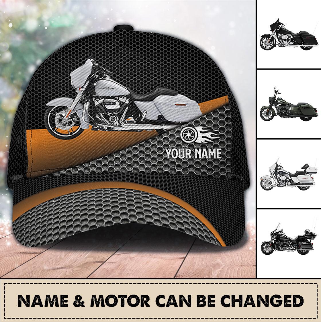Motorcycle Personalized Classic Cap, Personalized Gift for Motorcycle Lovers, Motorcycle Riders Trucker Hats Custom Hats Gifts For Men & Women