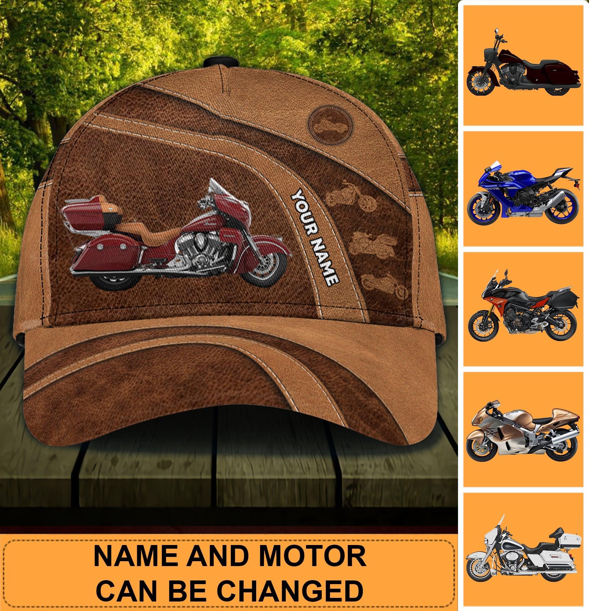 Motorcycle Personalized Classic Cap, Personalized Gift for Motorcycle Lovers, Motorcycle Riders Trucker Hats Custom Hats Gifts For Men & Women