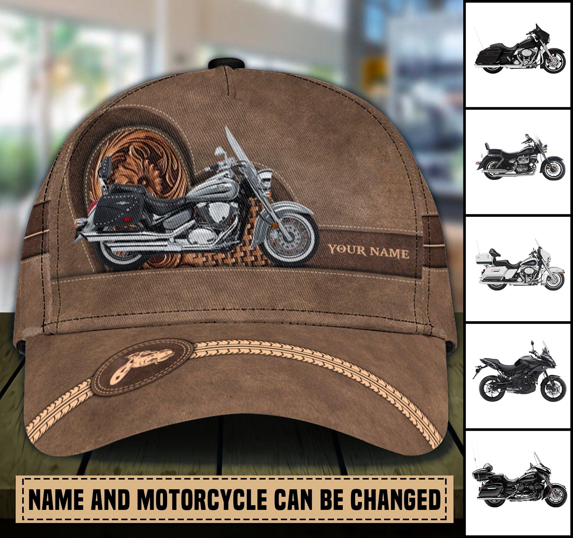 Motorcycle Personalized Classic Cap, Personalized Gift for Motorcycle Lovers, Motorcycle Riders Trucker Hats Custom Hats Gifts For Men & Women