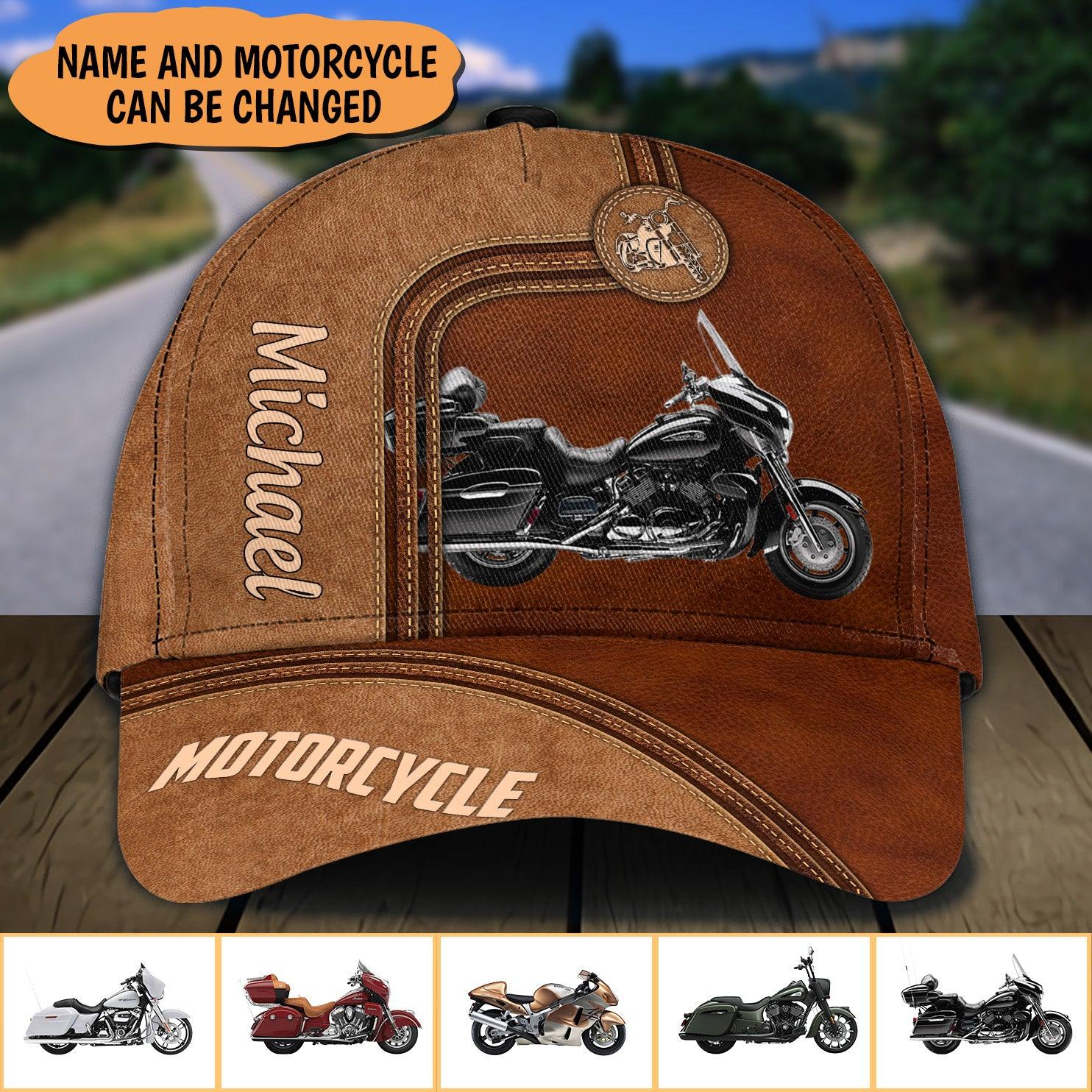 Motorcycle Personalized Classic Cap, Personalized Gift for Motorcycle Lovers, Motorcycle Riders Trucker Hats Custom Hats Gifts For Men & Women