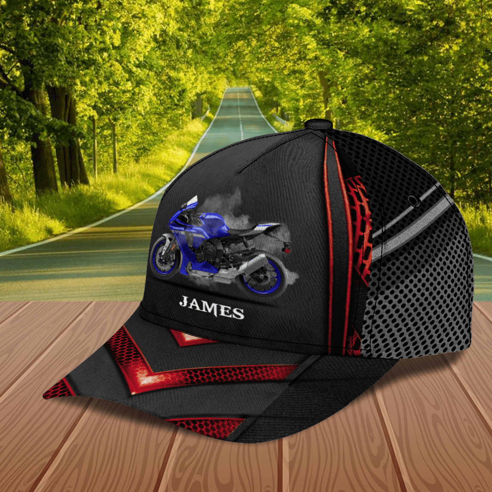 Motorcycle Personalized Classic Cap, Personalized Gift for Motorcycle Lovers, Motorcycle Riders Trucker Hats Custom Hats Gifts For Men & Women